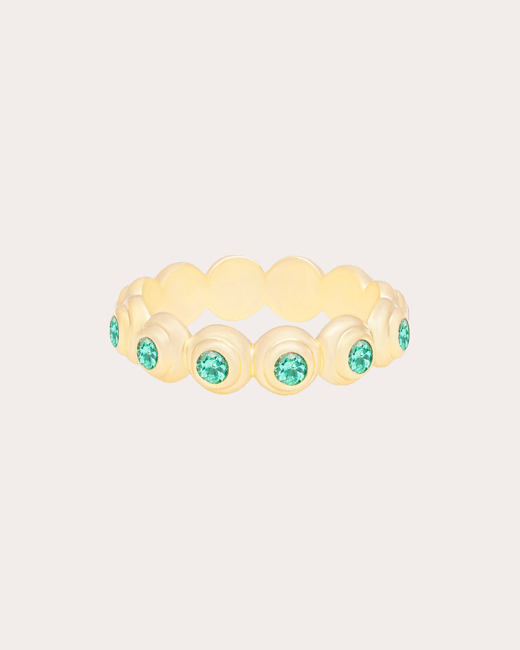Emerald & 14k Gold Large Evolve Ring