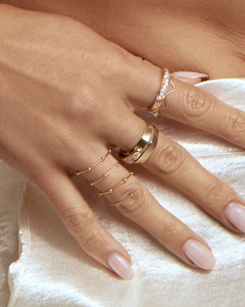 18k Gold Planeti Wire Petite Spiral Ring