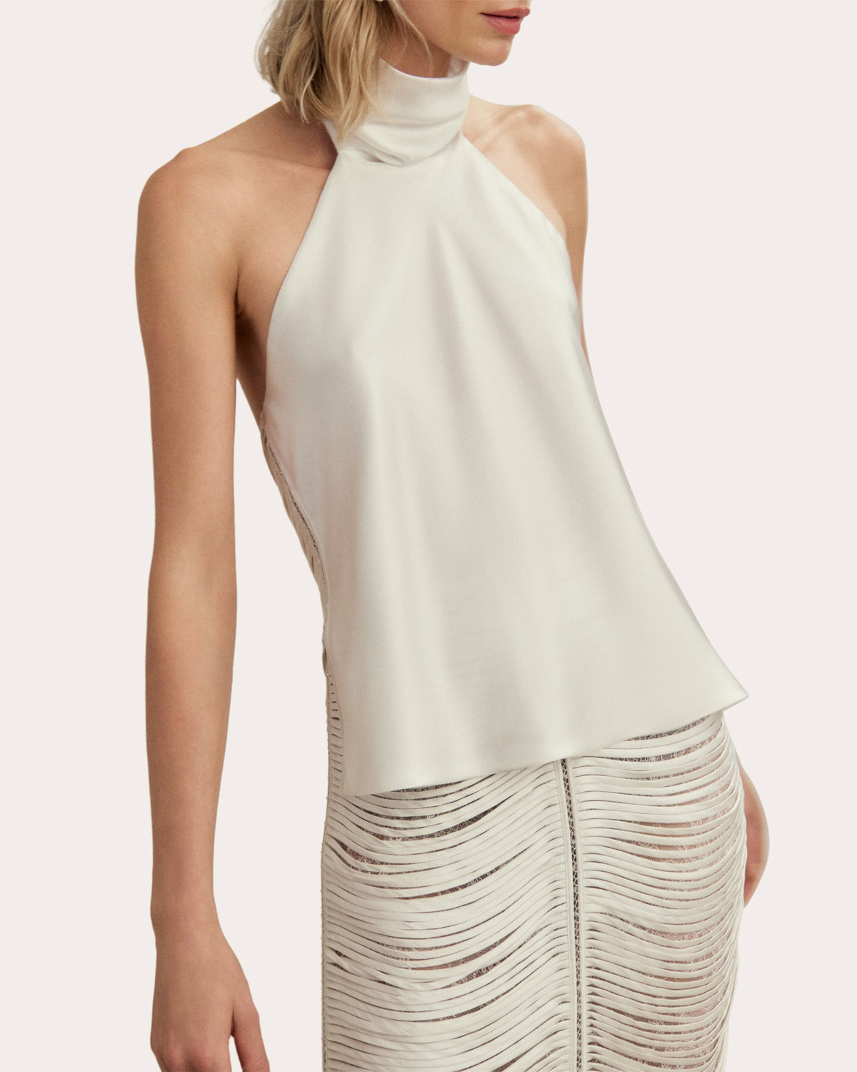 Rita Silk Pata de Cabra Halter Top