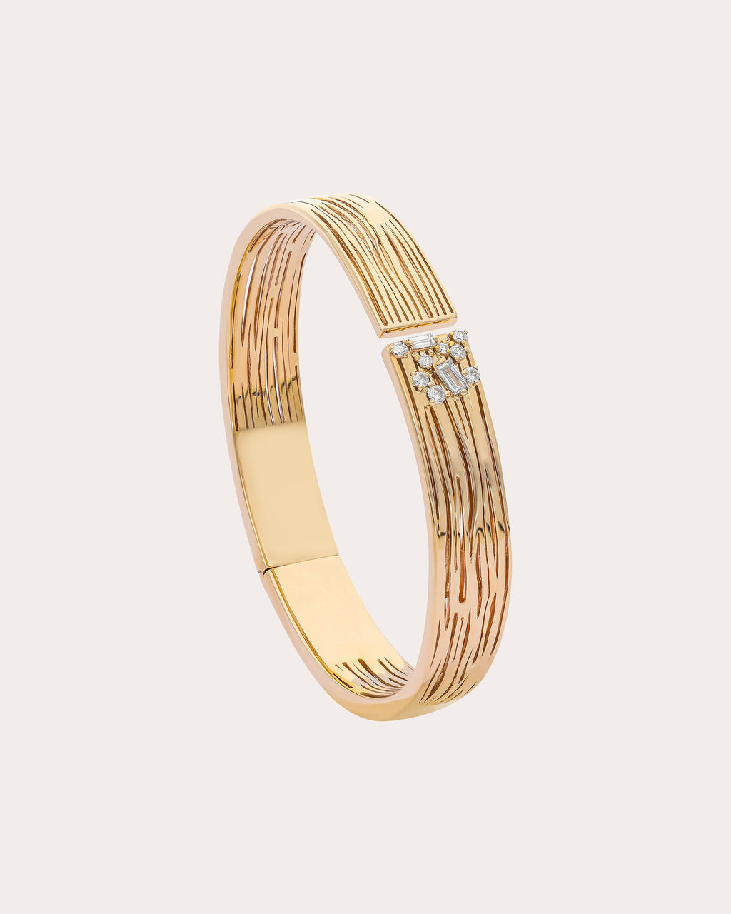 Diamond & 14k Gold Rivulet Soul Cuff Bracelet