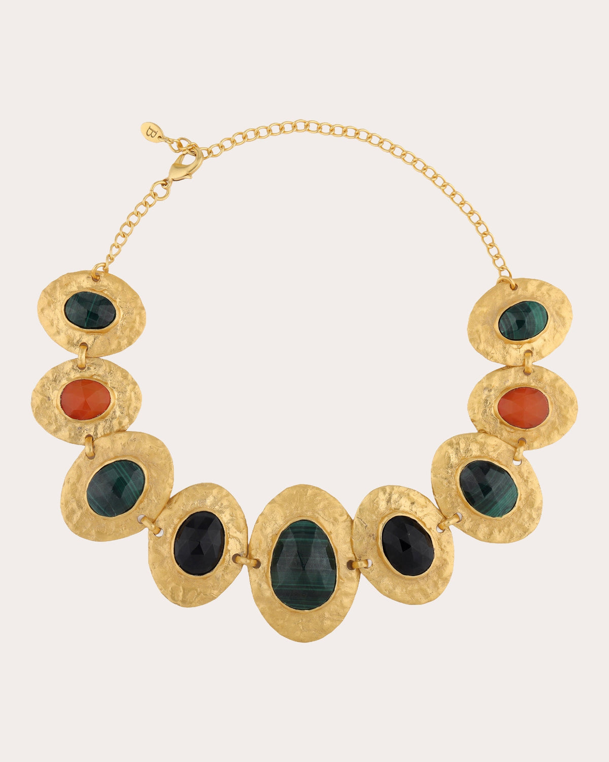 Carnelian & Malachite Rococo Necklace