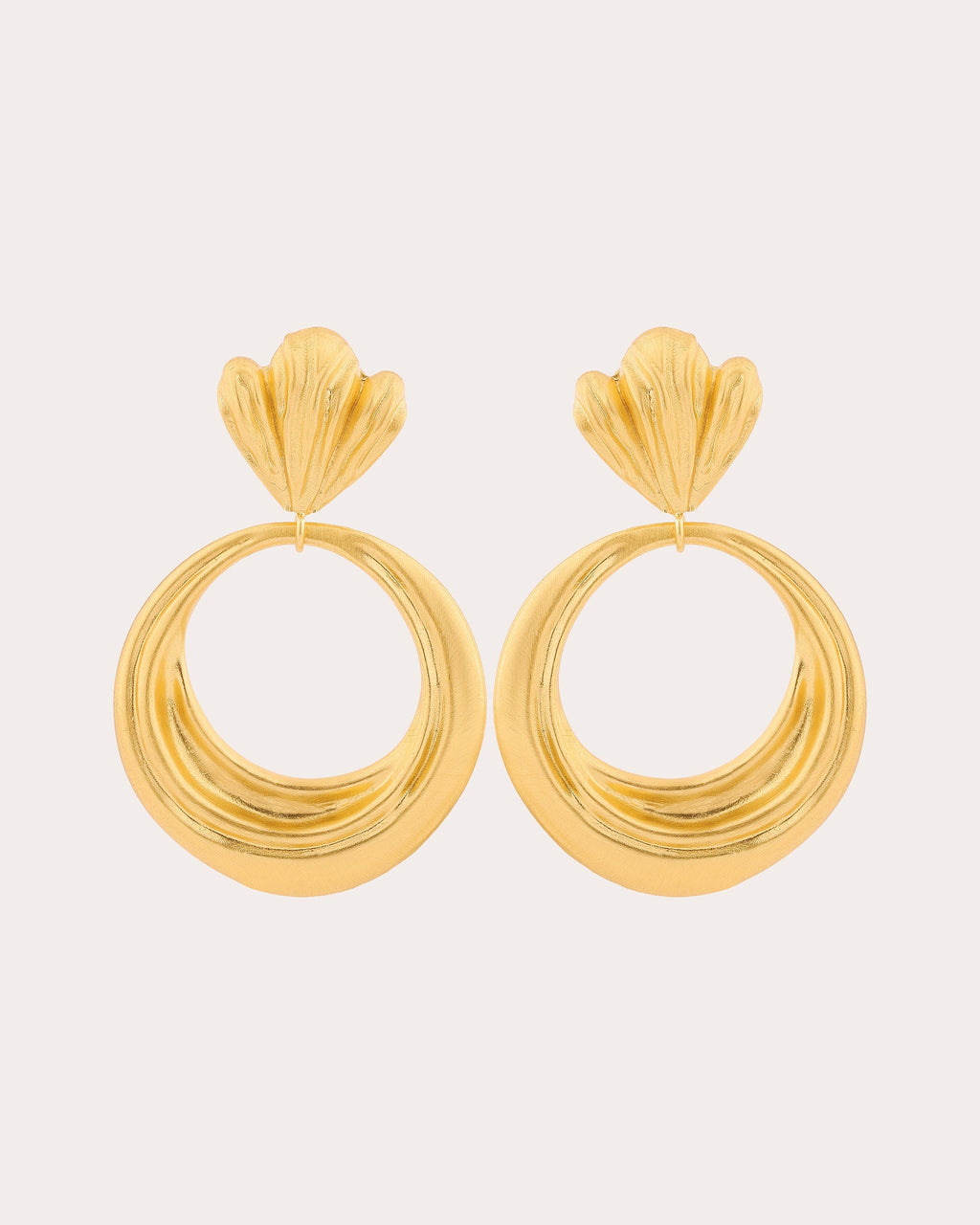 Large Rose Sand Drop Earrings
