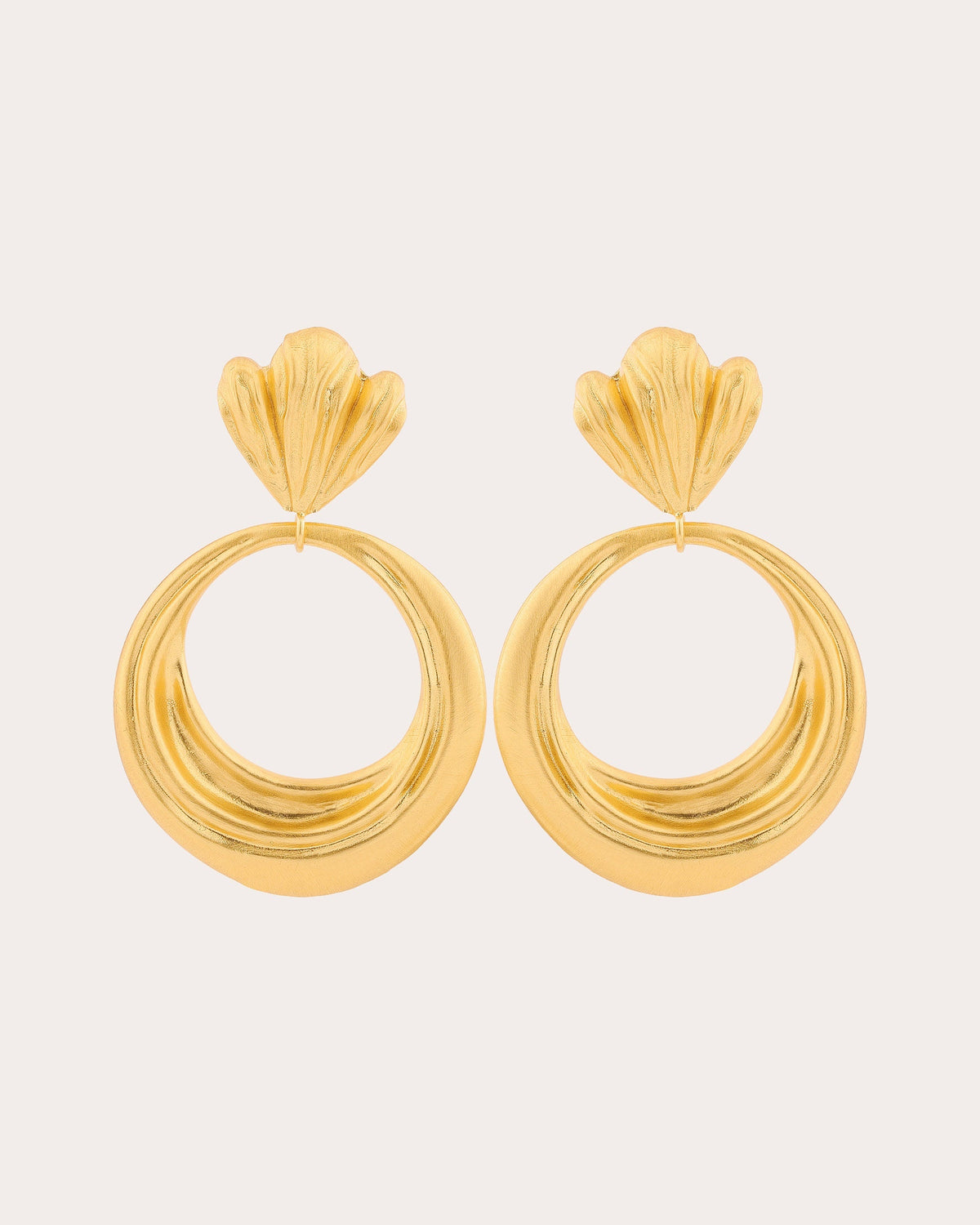 Large Rose Sand Drop Earrings