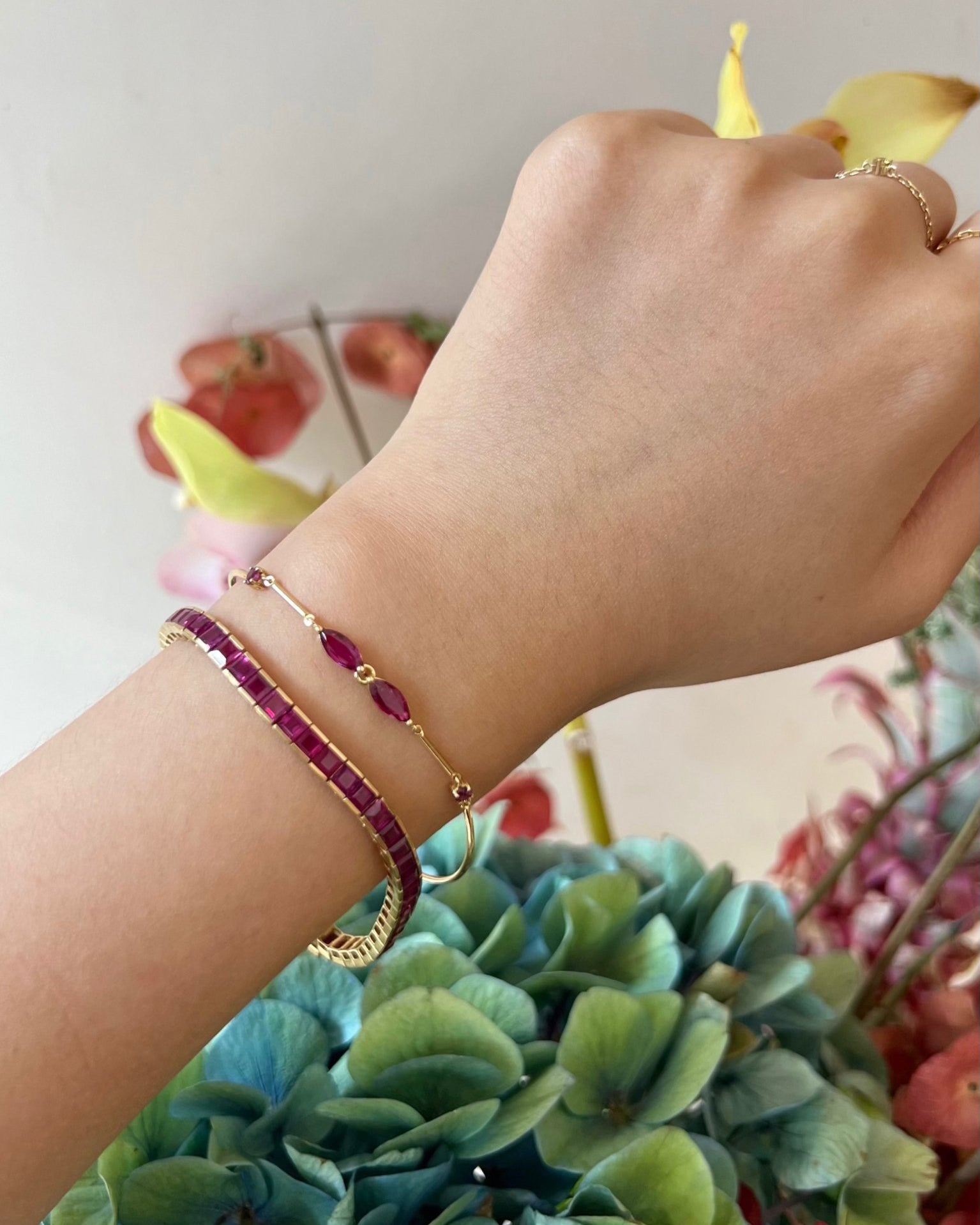 Ruby & 18k Gold Duo Bracelet