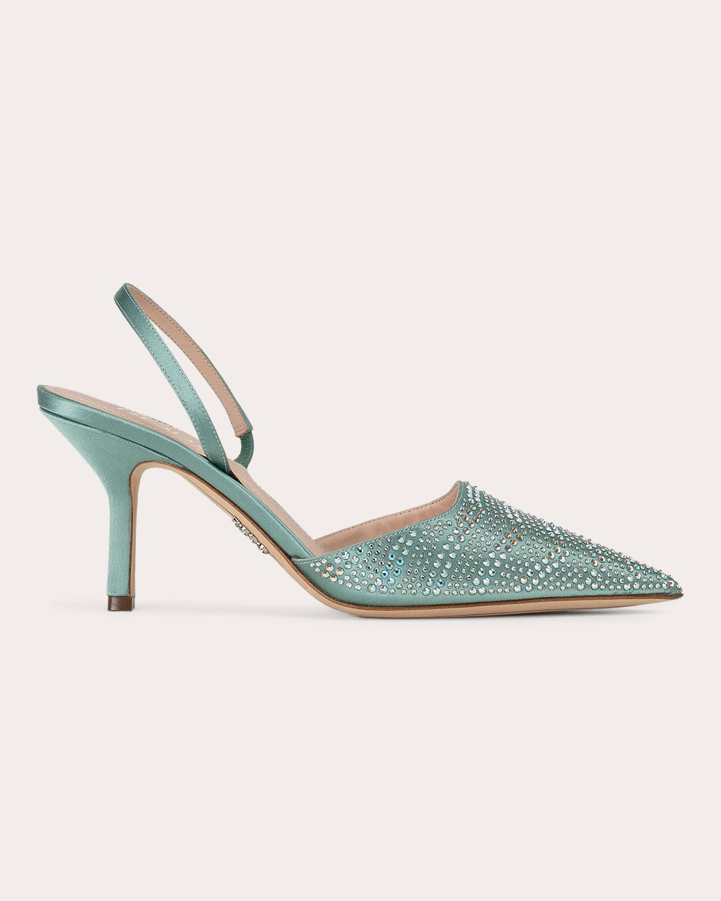 Assia 80 Embellished Satin Slingback