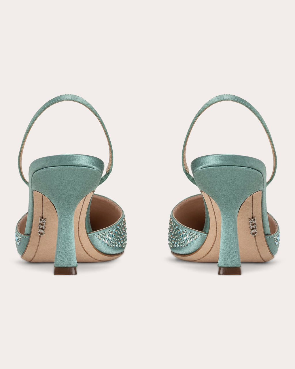 Assia 80 Embellished Satin Slingback