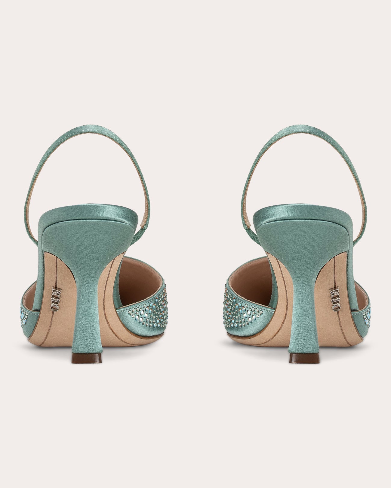 Assia 80 Embellished Satin Slingback