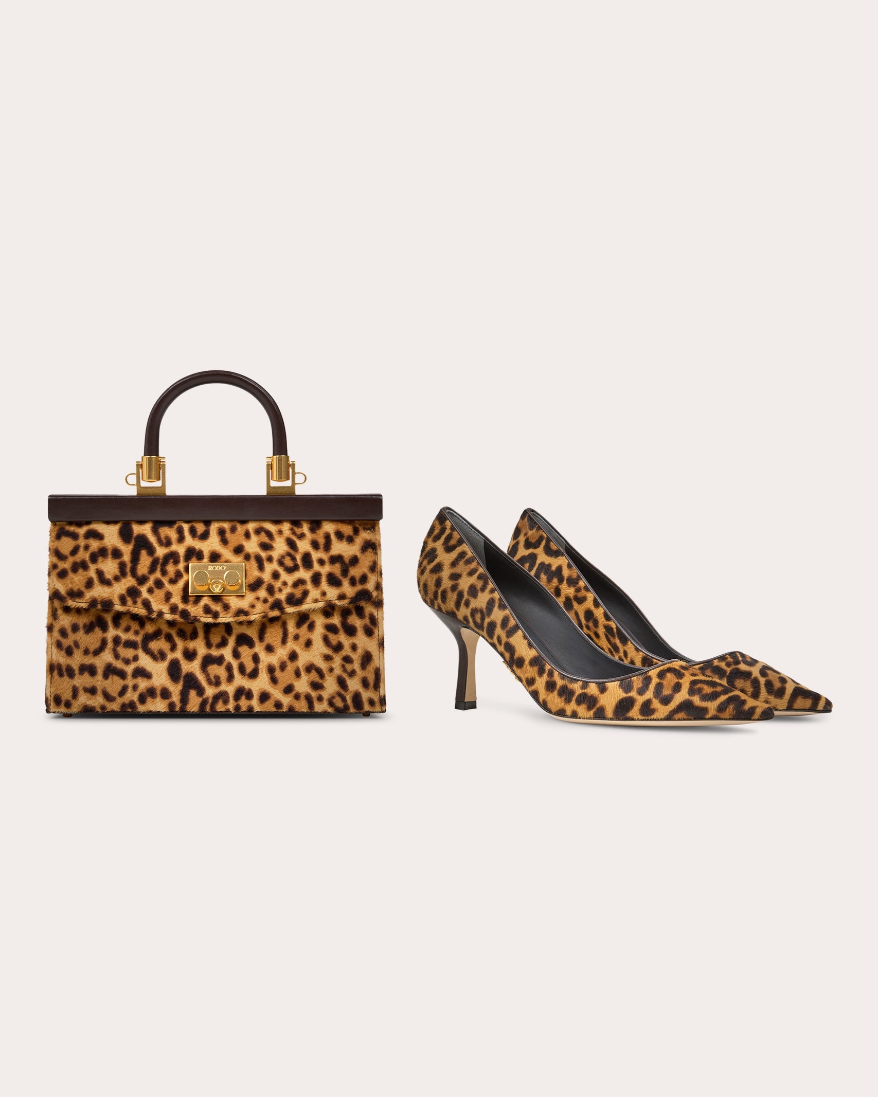 Madeleine 80 Leopard Calf Hair Pump