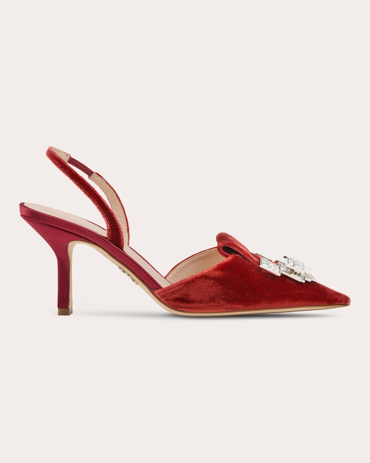 Dafne 80 Crystal Velvet Slingback