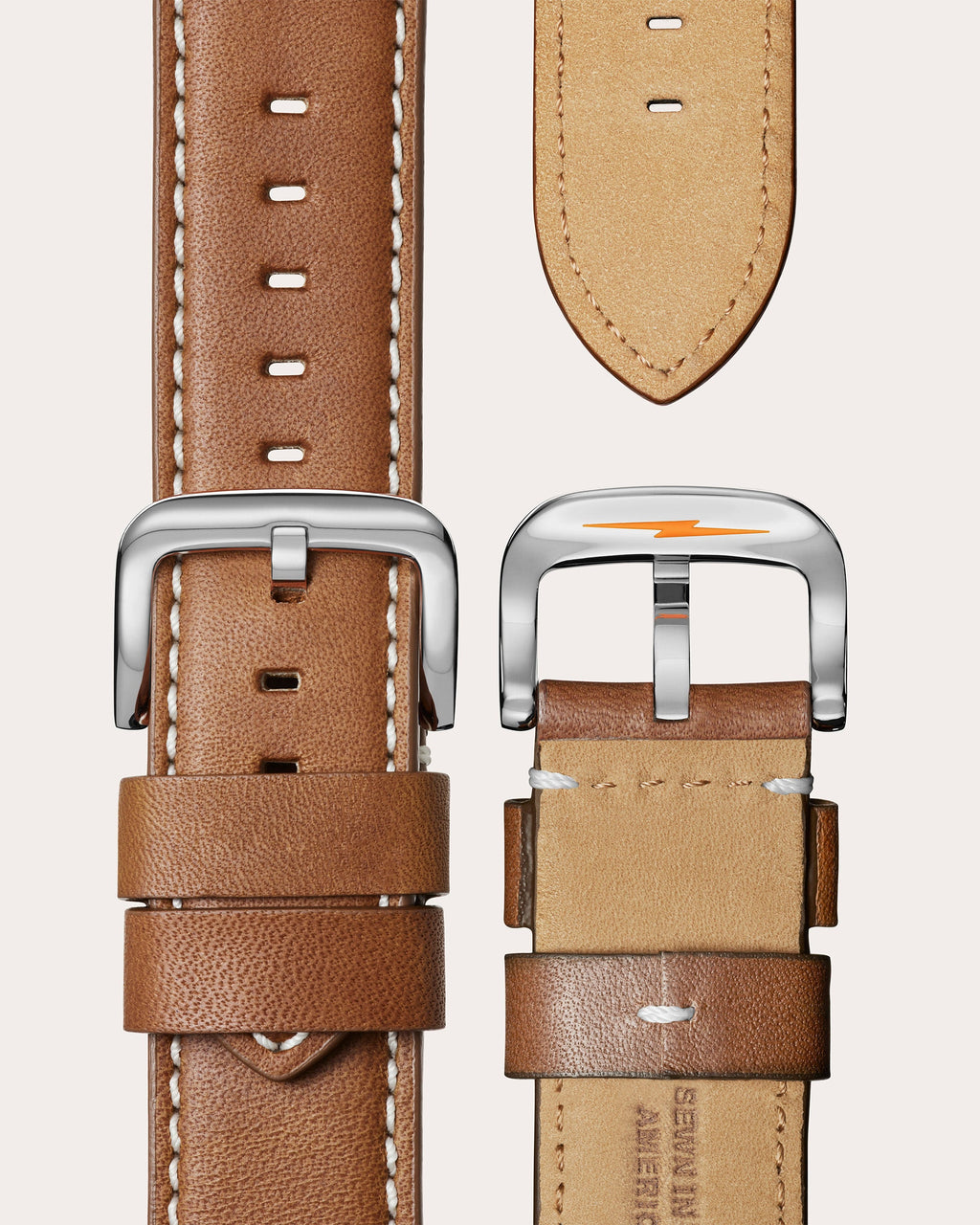 Men's Runwell 47mm Sub-Second Leather-Strap Watch