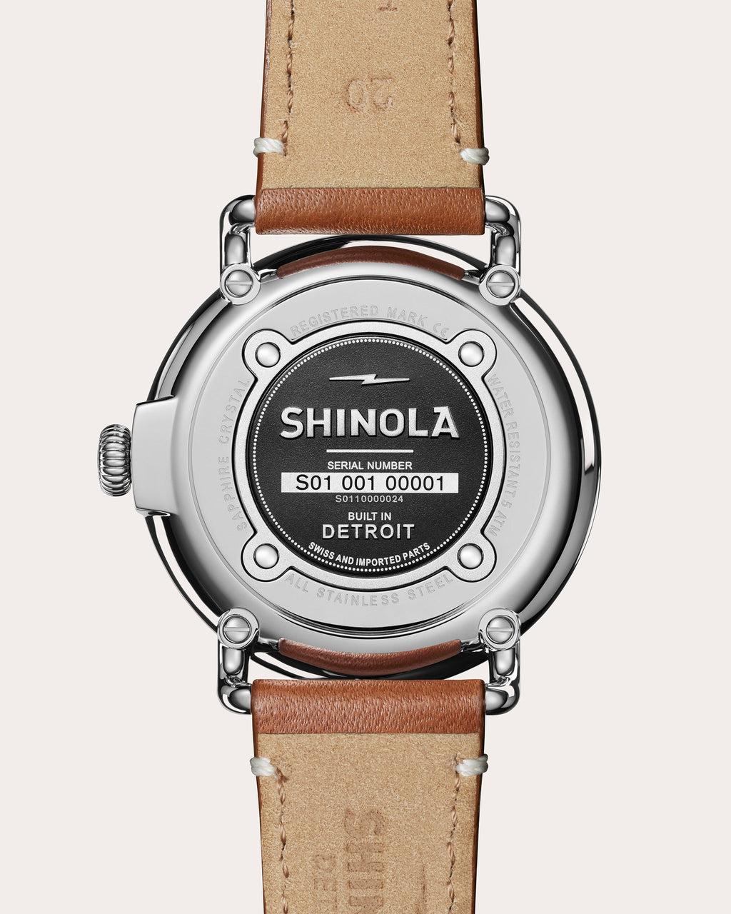 Men's Runwell 41mm Sub-Second Leather-Strap Watch