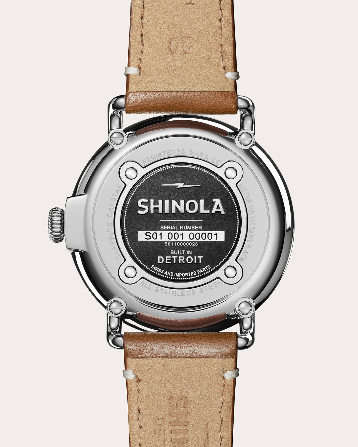 Men's Runwell 41mm Leather-Strap Watch