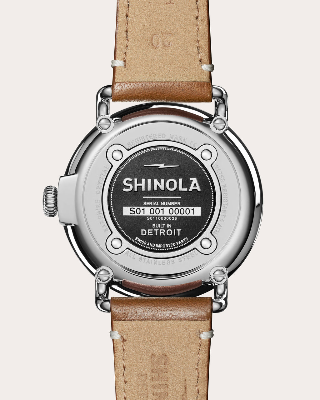 Men's Runwell 41mm Sub-Second Leather-Strap Watch
