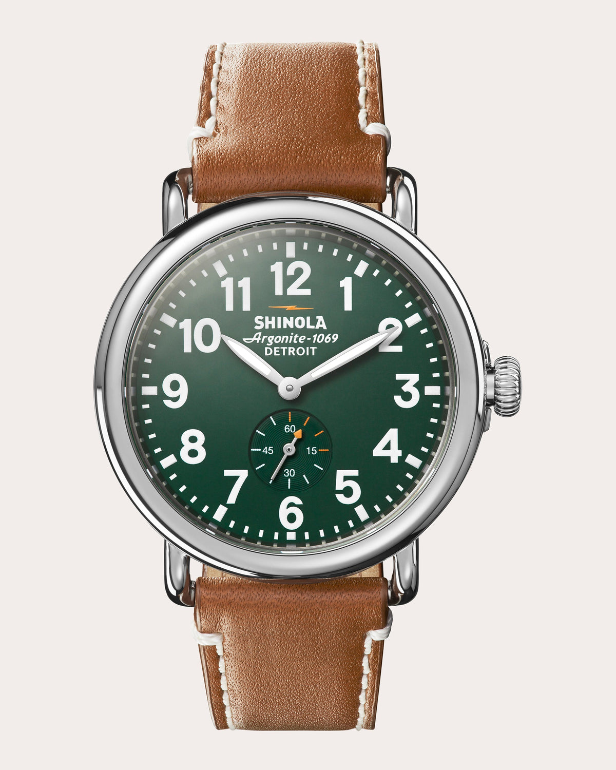 Men's Runwell 41mm Leather-Strap Watch