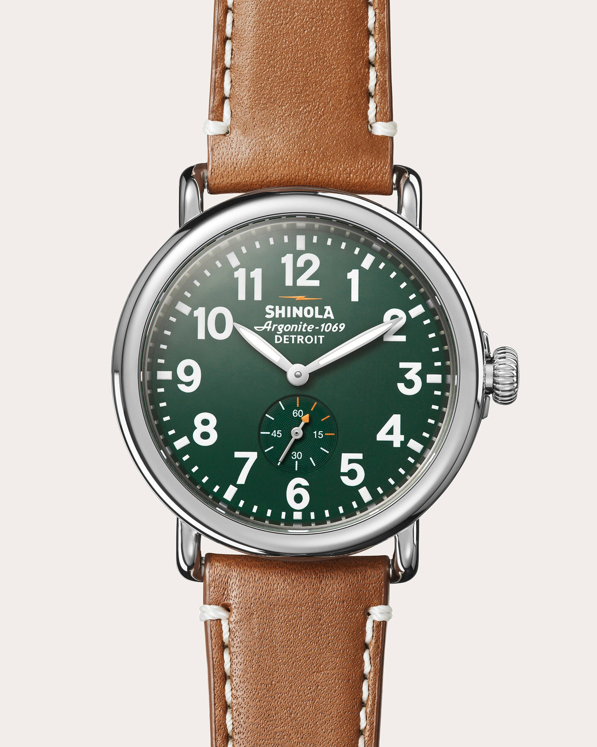 Men's Runwell 41mm Leather-Strap Watch