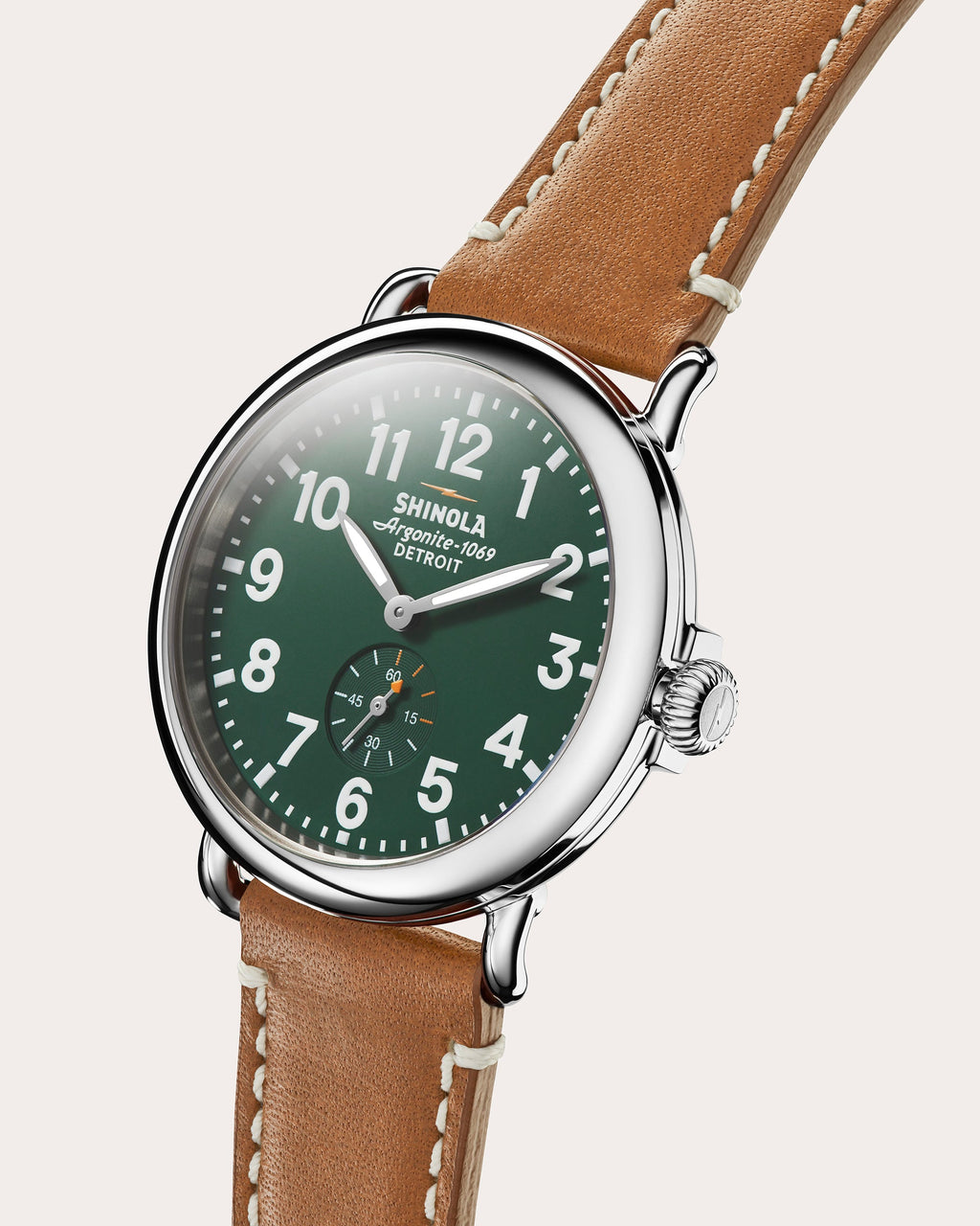 Men's Runwell 41mm Leather-Strap Watch