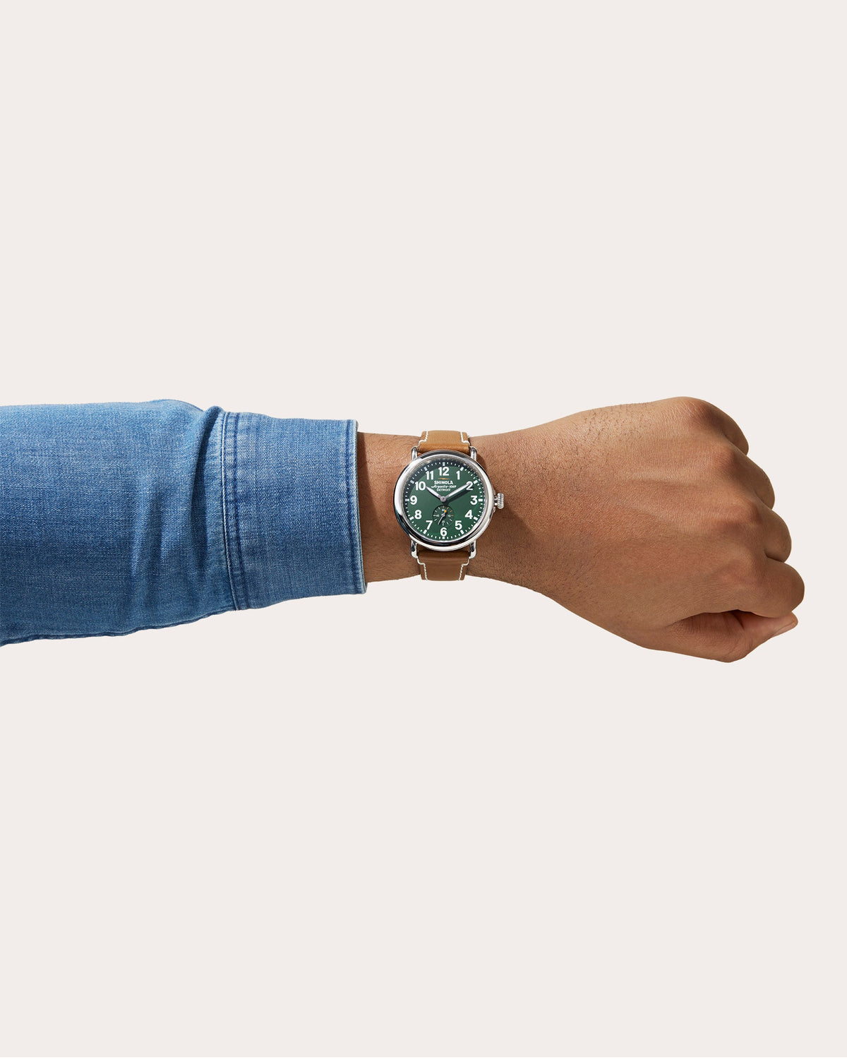 Men's Runwell 41mm Leather-Strap Watch