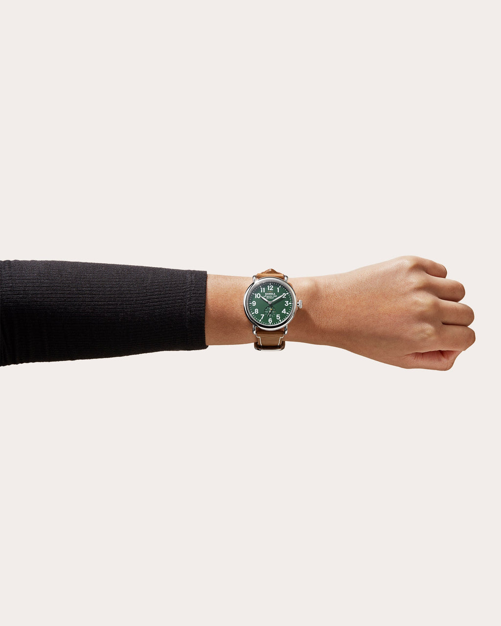 Men's Runwell 41mm Leather-Strap Watch