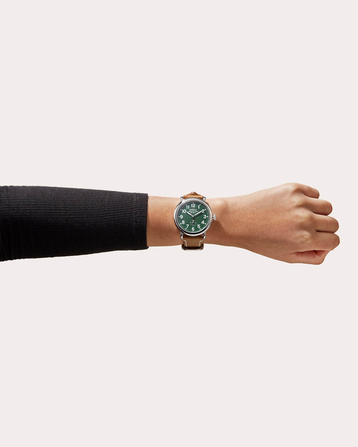 Men's Runwell 41mm Leather-Strap Watch