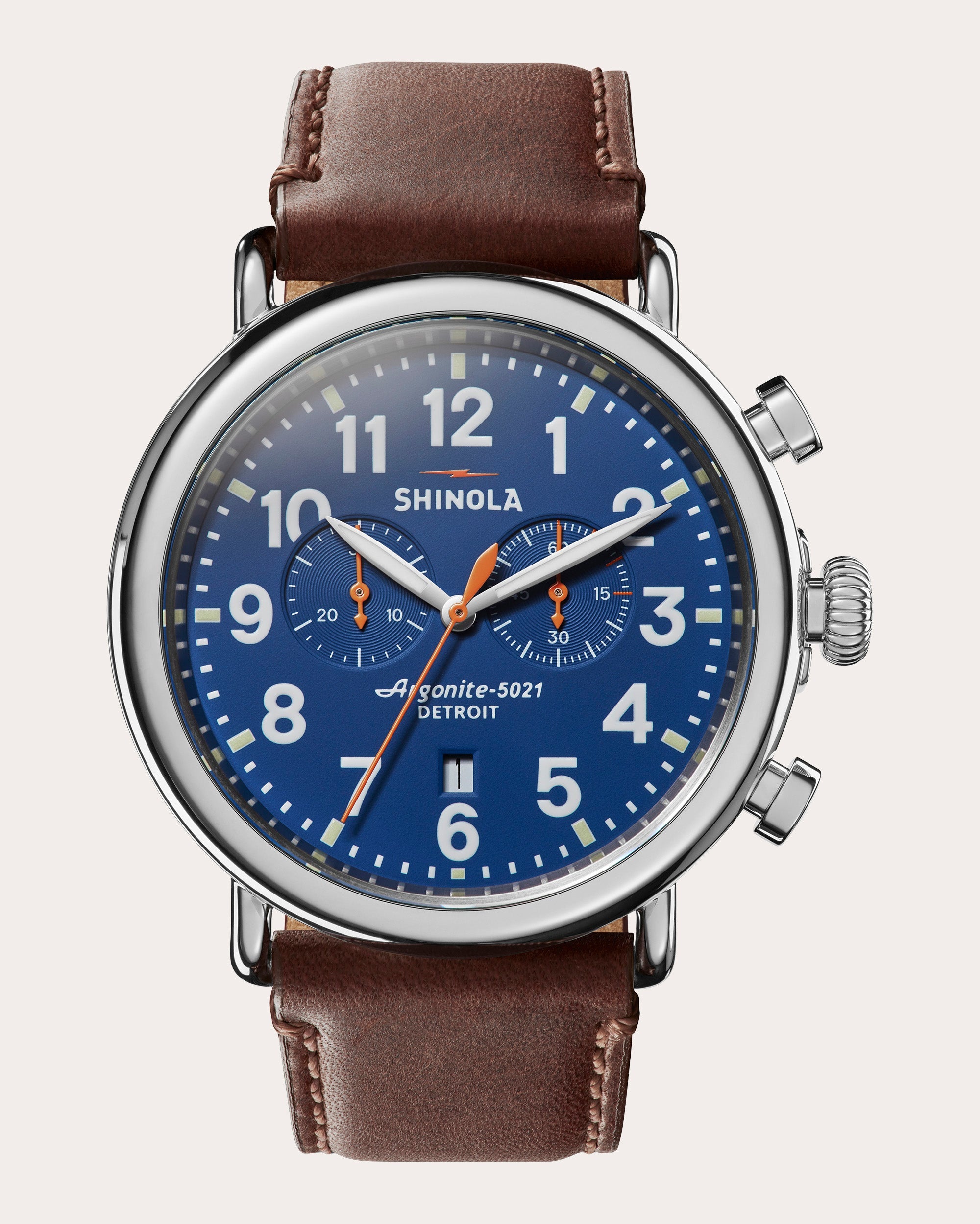 Men's Runwell 47mm Two-Eye Chronograph Watch