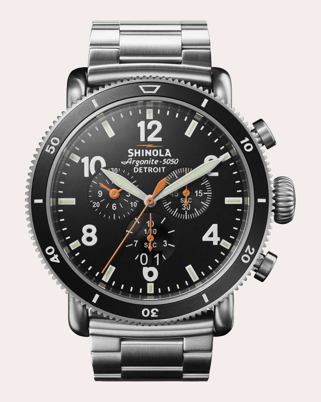 Men's Black Blizzard Runwell 48mm Chronograph Watch