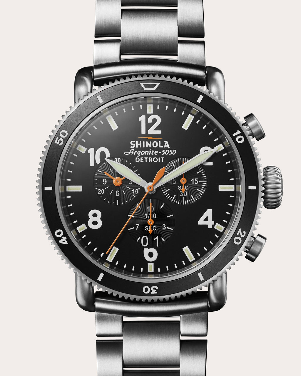 Men's Black Blizzard Runwell 48mm Chronograph Watch