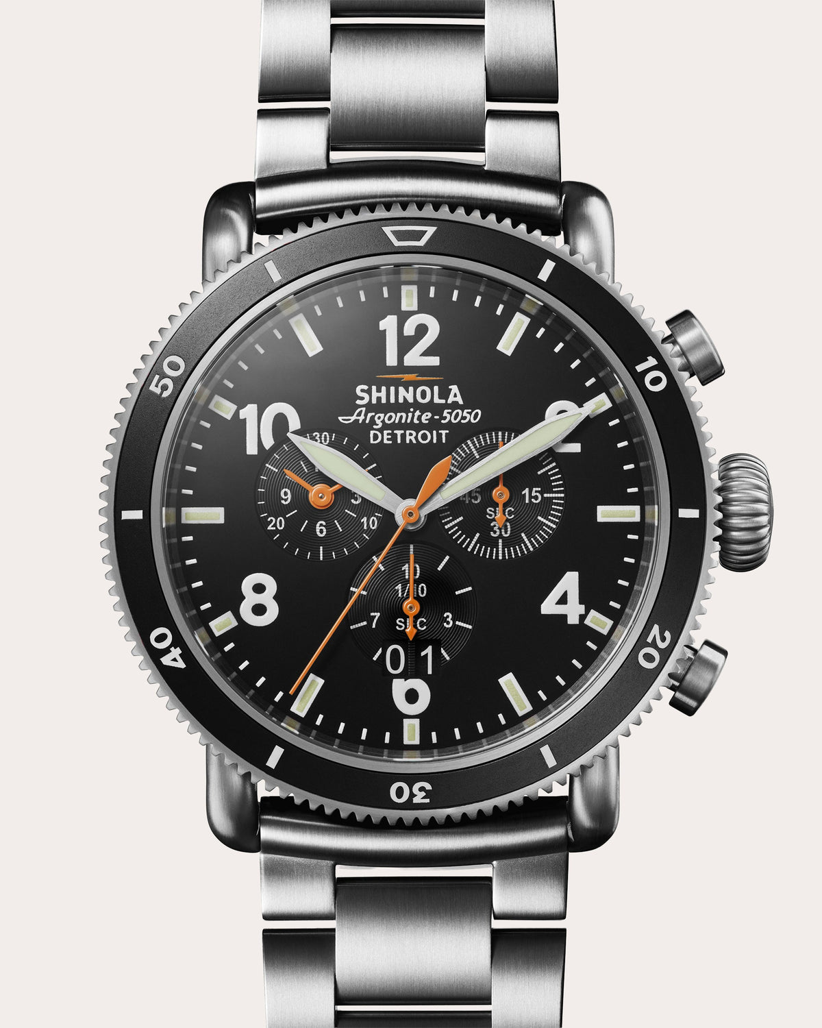 Men's Black Blizzard Runwell 48mm Chronograph Watch