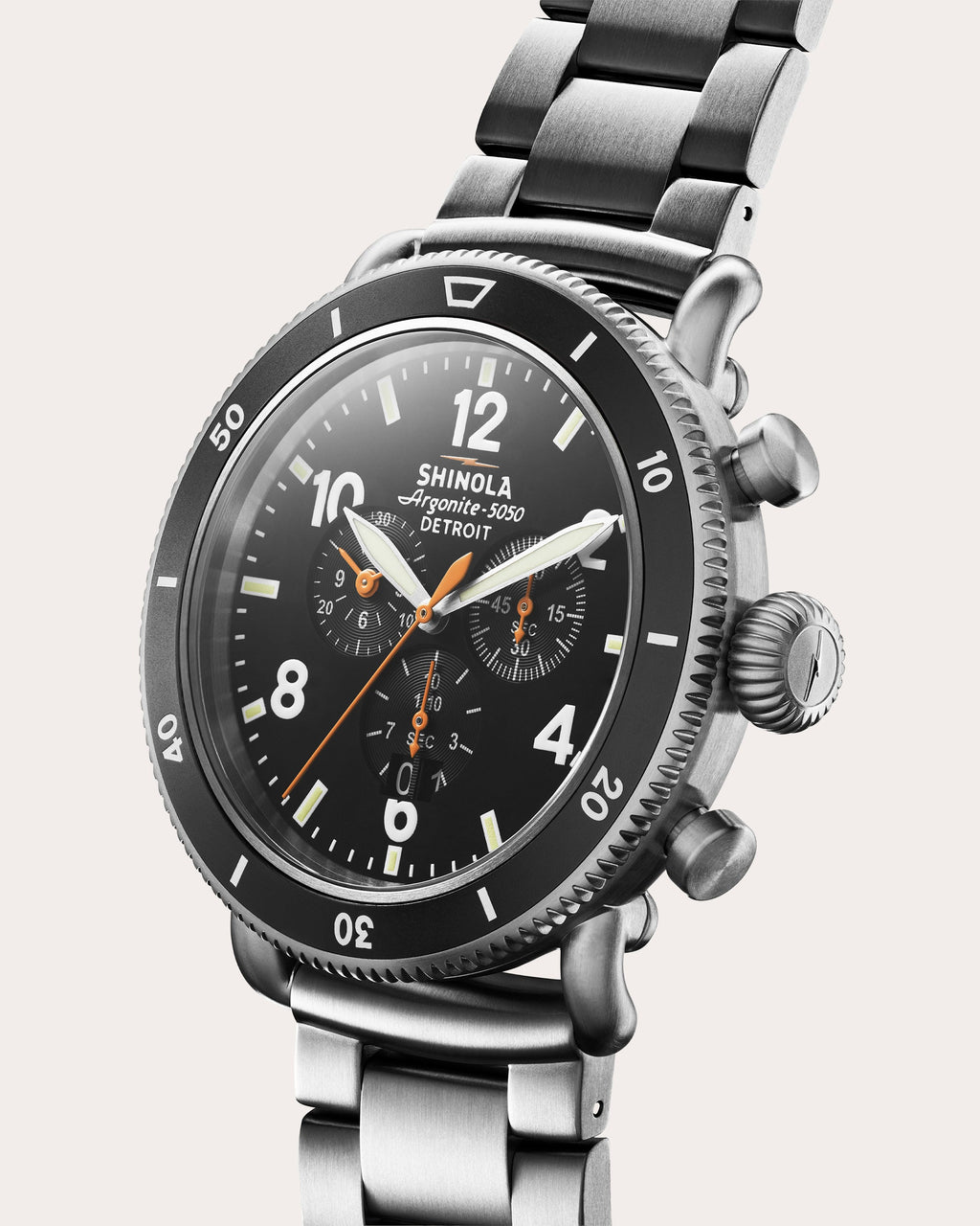 Men's Black Blizzard Runwell 48mm Chronograph Watch