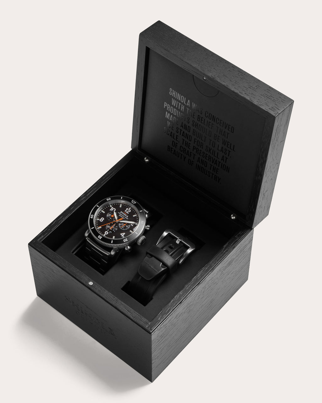 Men's Black Blizzard Runwell 48mm Chronograph Watch