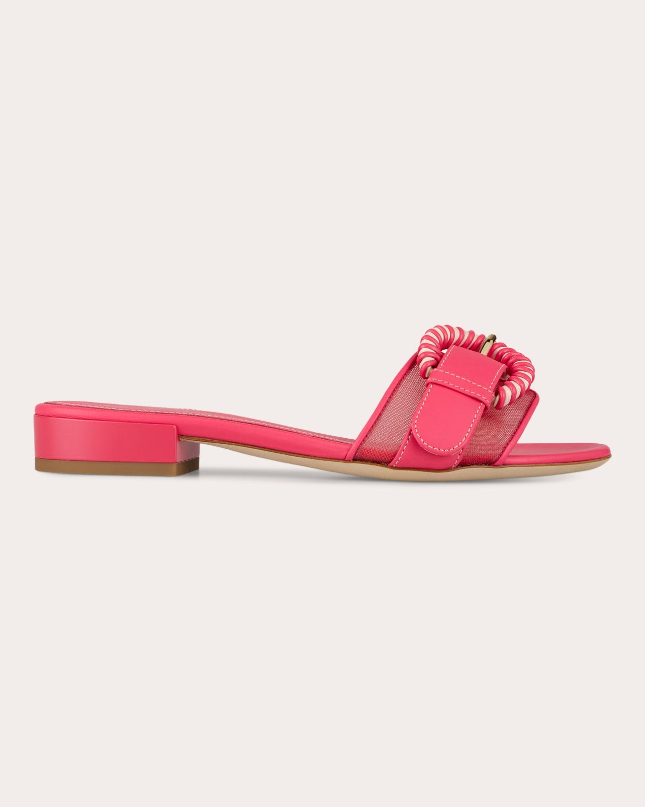 Opal Mesh Leather Buckle Sandal