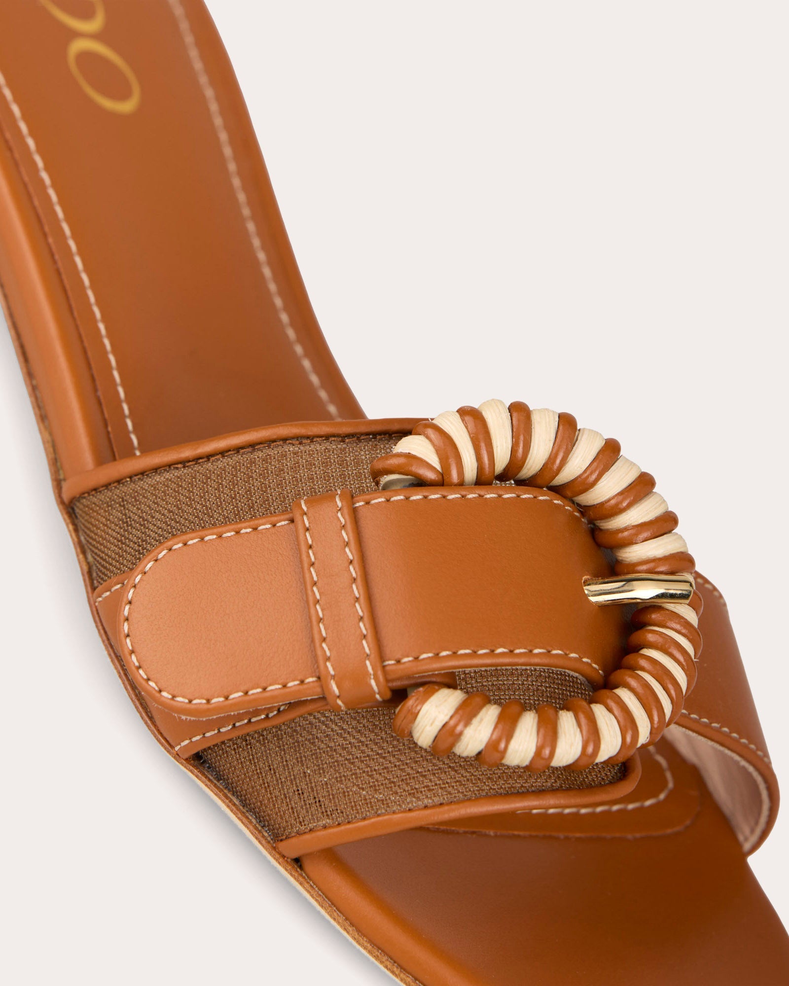 Opal Mesh Leather Buckle Sandal