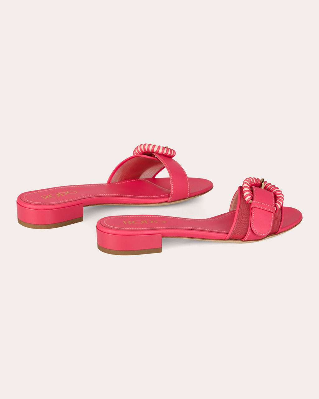Opal Mesh Leather Buckle Sandal