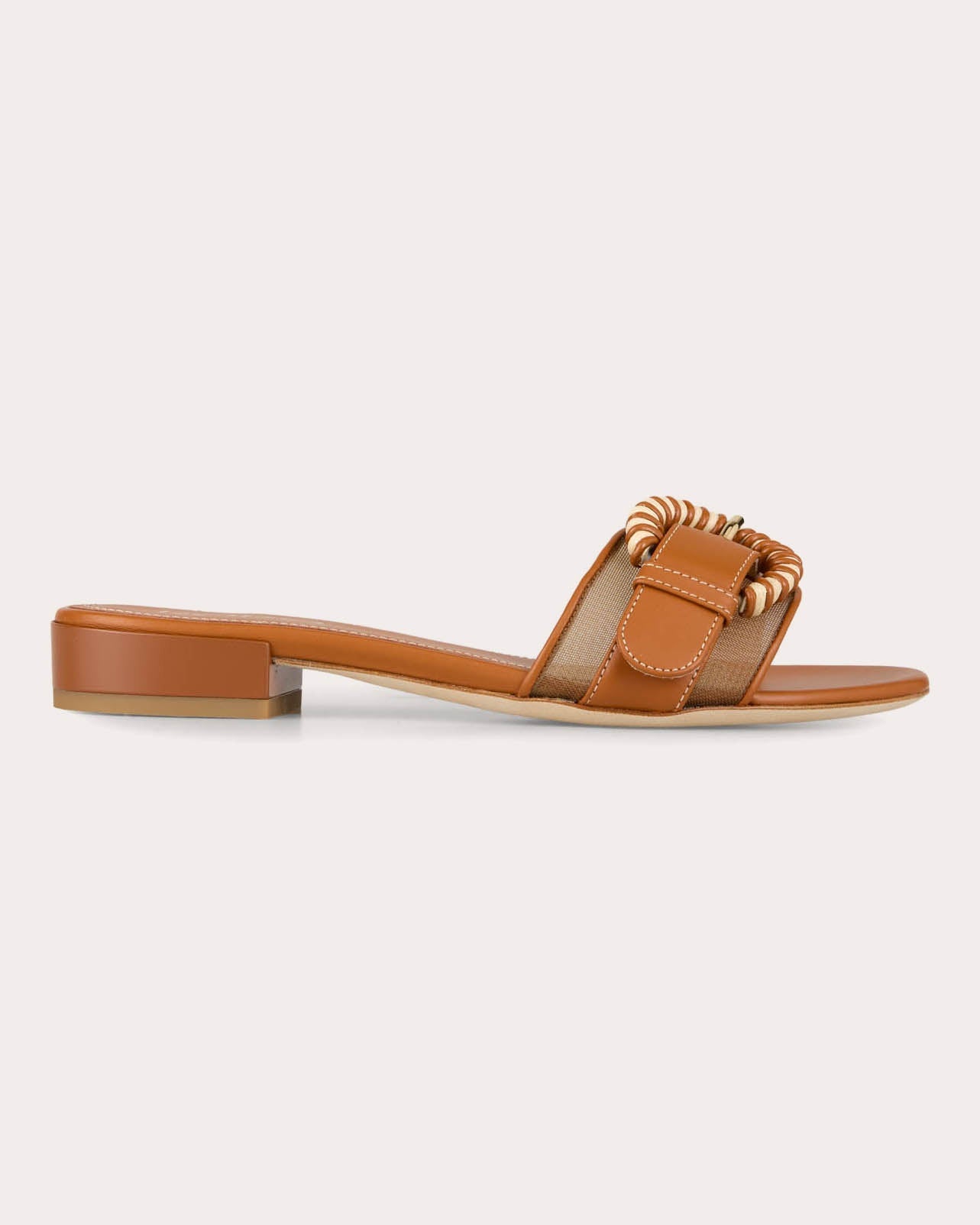 Opal Mesh Leather Buckle Sandal
