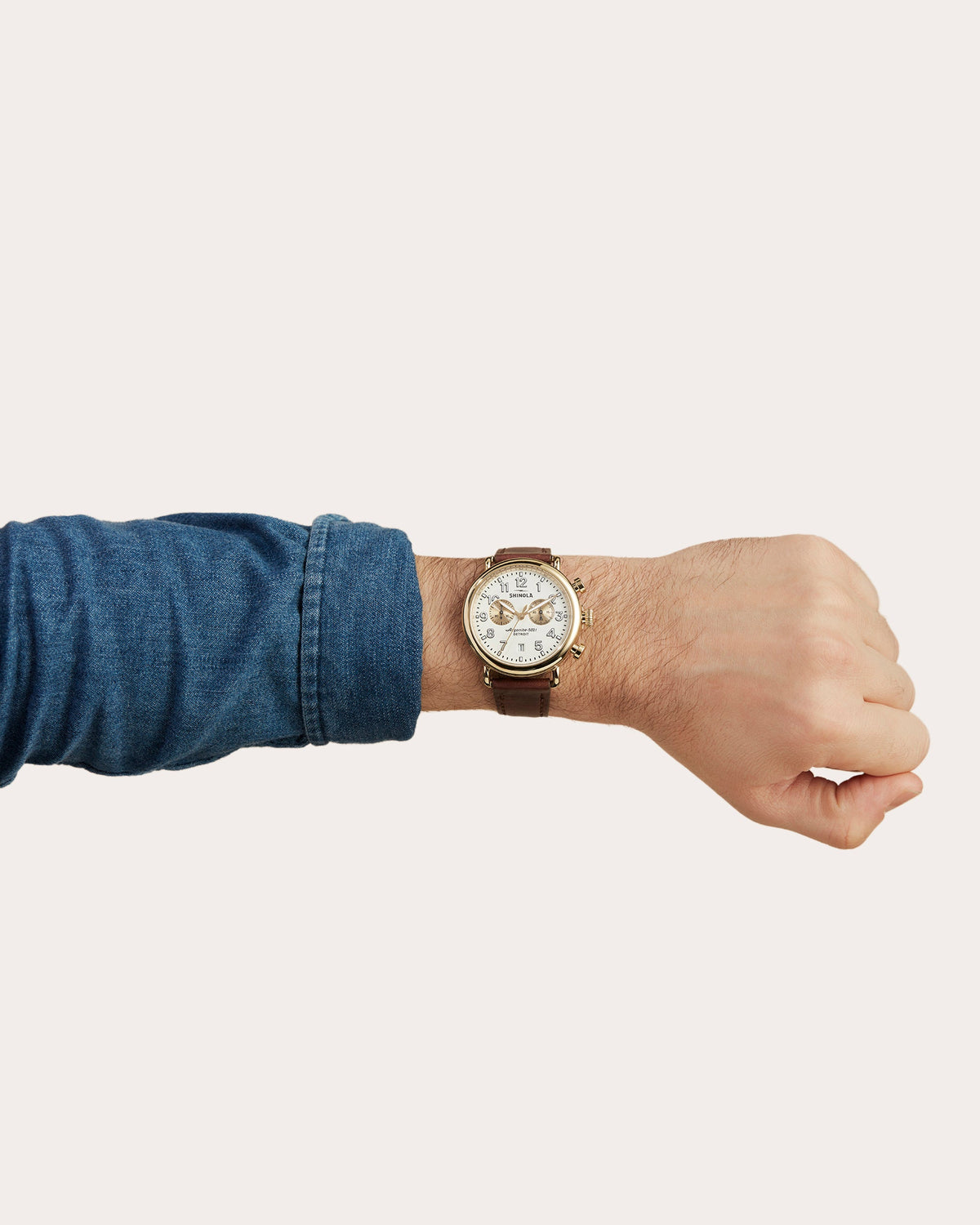 Men's Runwell 41mm Two-Eye Chronograph Watch