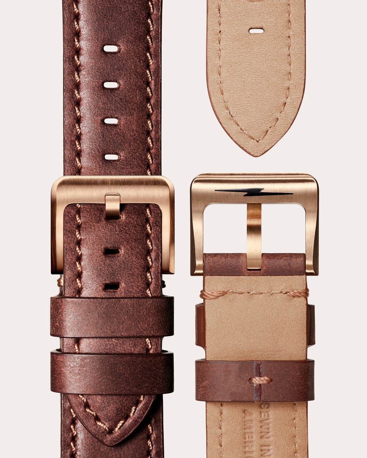 Men's Bronze Monster 43mm Leather-Strap Watch Set