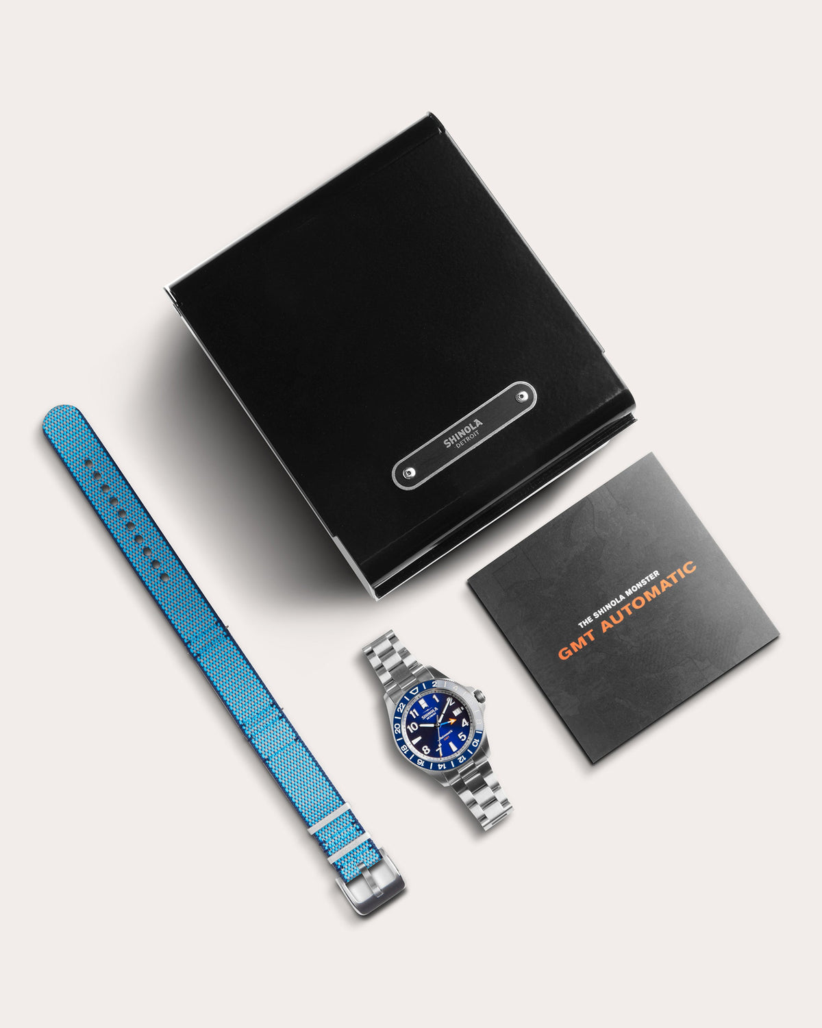 Men's The Monster GMT Automatic 40mm Stainless Steel Watch Set