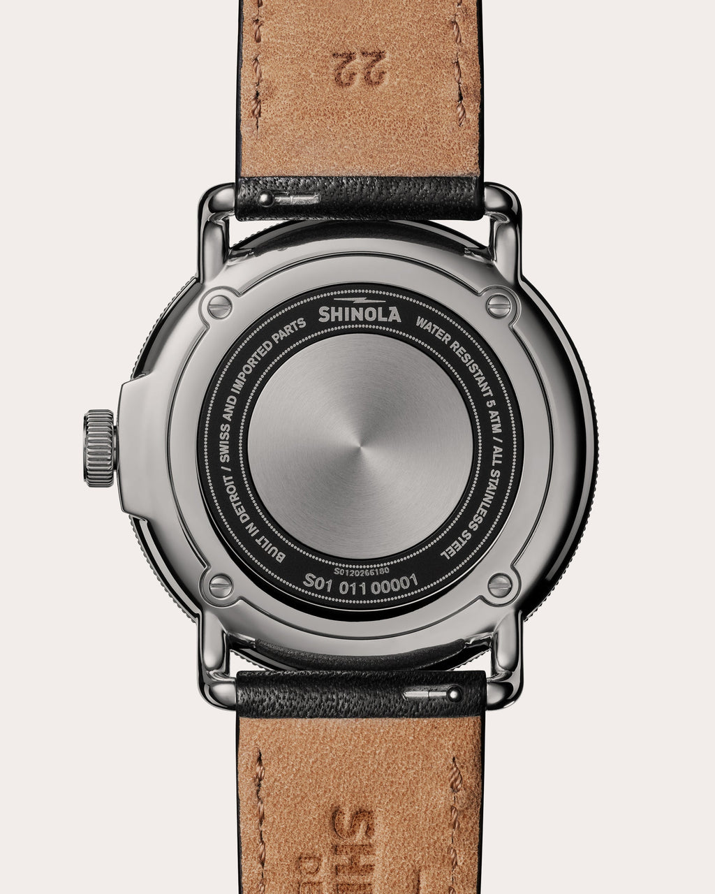 Men's Stainless Steel Canfield C56 43mm Leather-Strap Watch