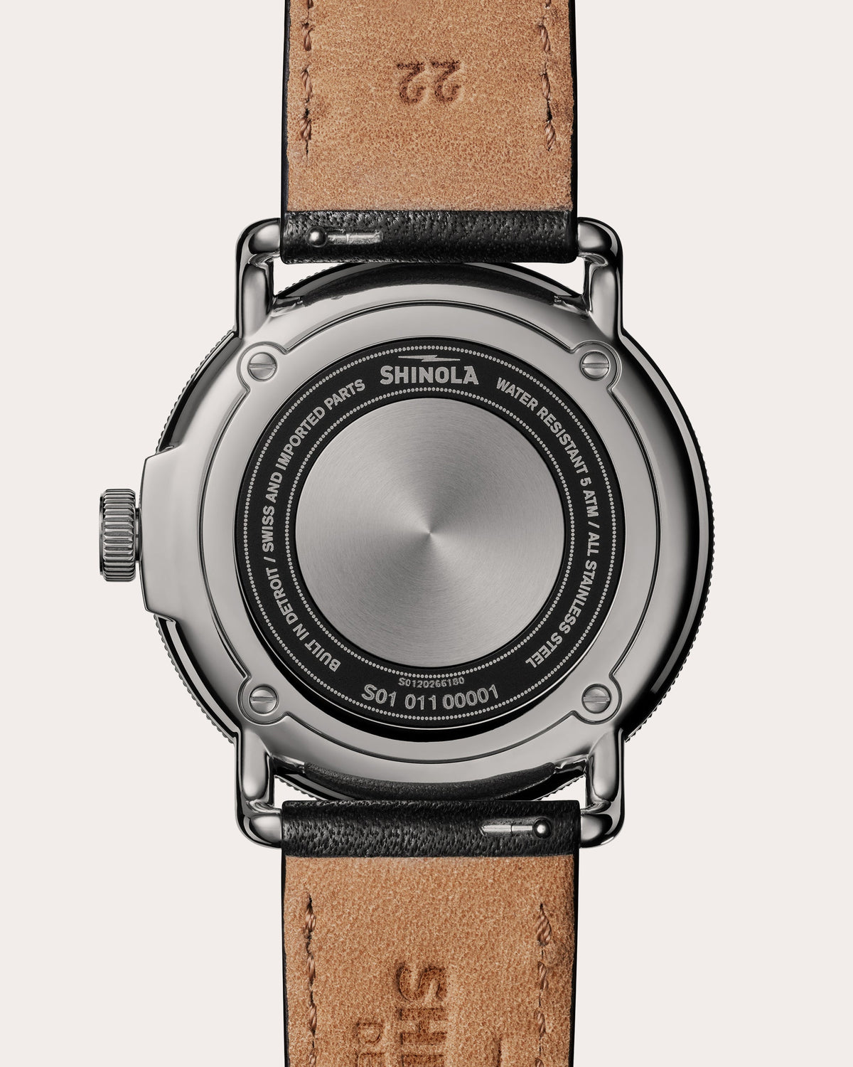 Men's Stainless Steel Canfield C56 43mm Leather-Strap Watch