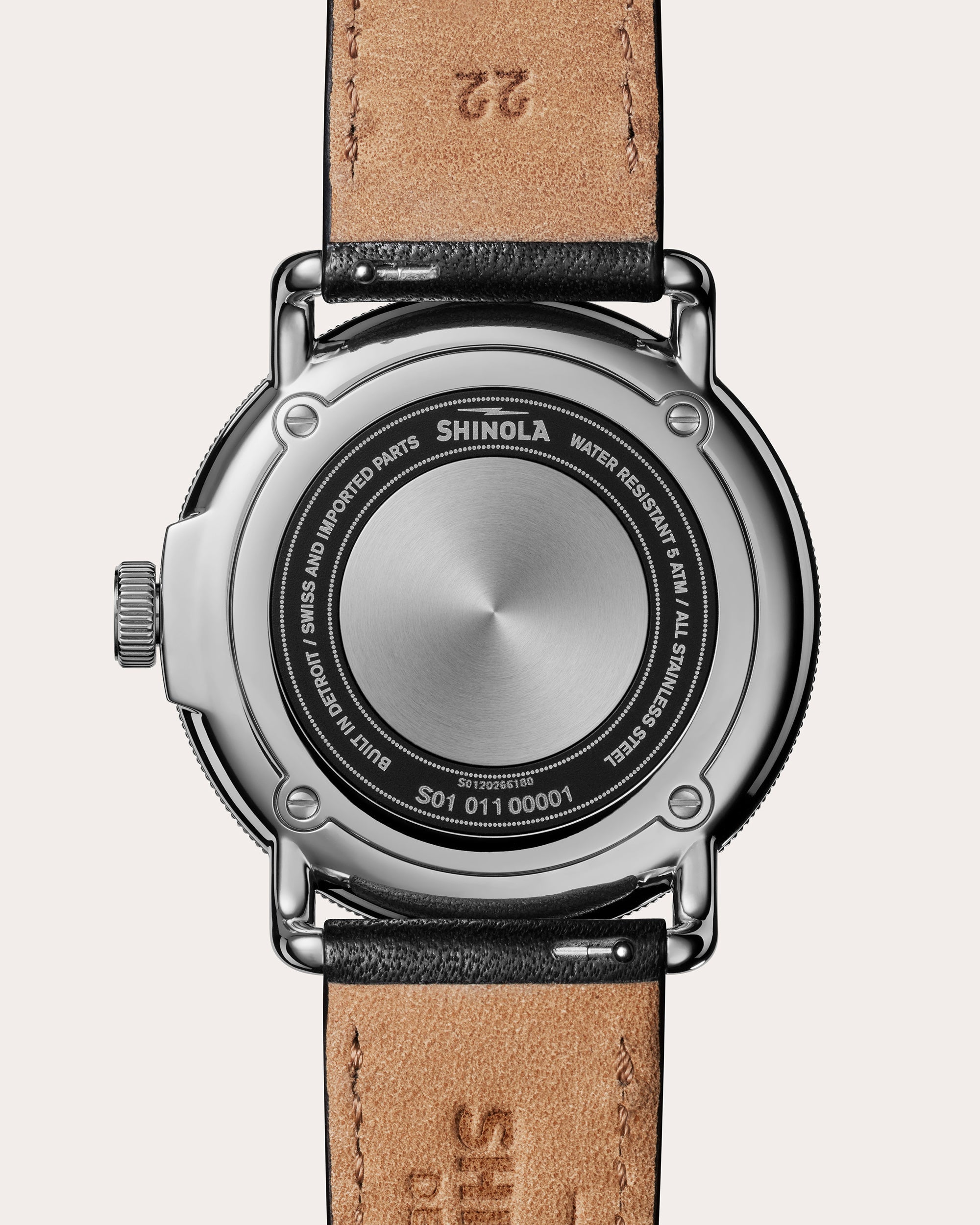 Men's Canfield Model C56 43mm Leather-Strap Watch