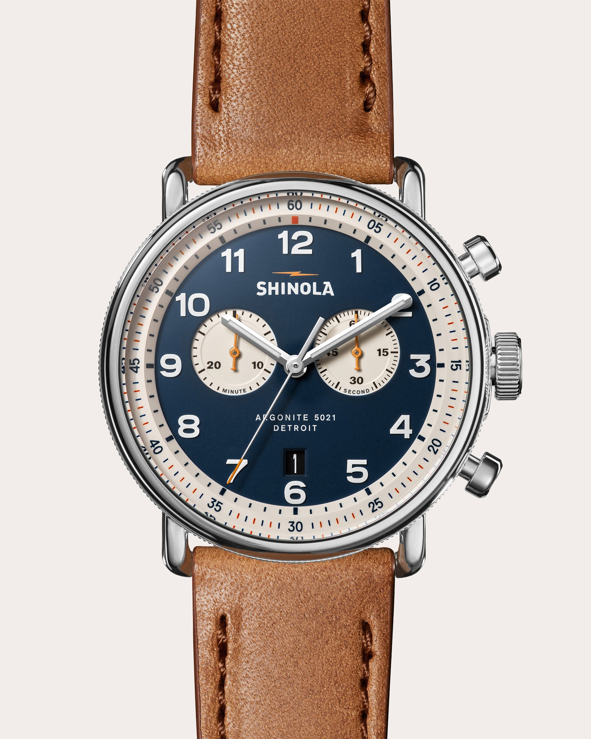 Men's Canfield C56 43mm Two-Eye Chronograph Watch