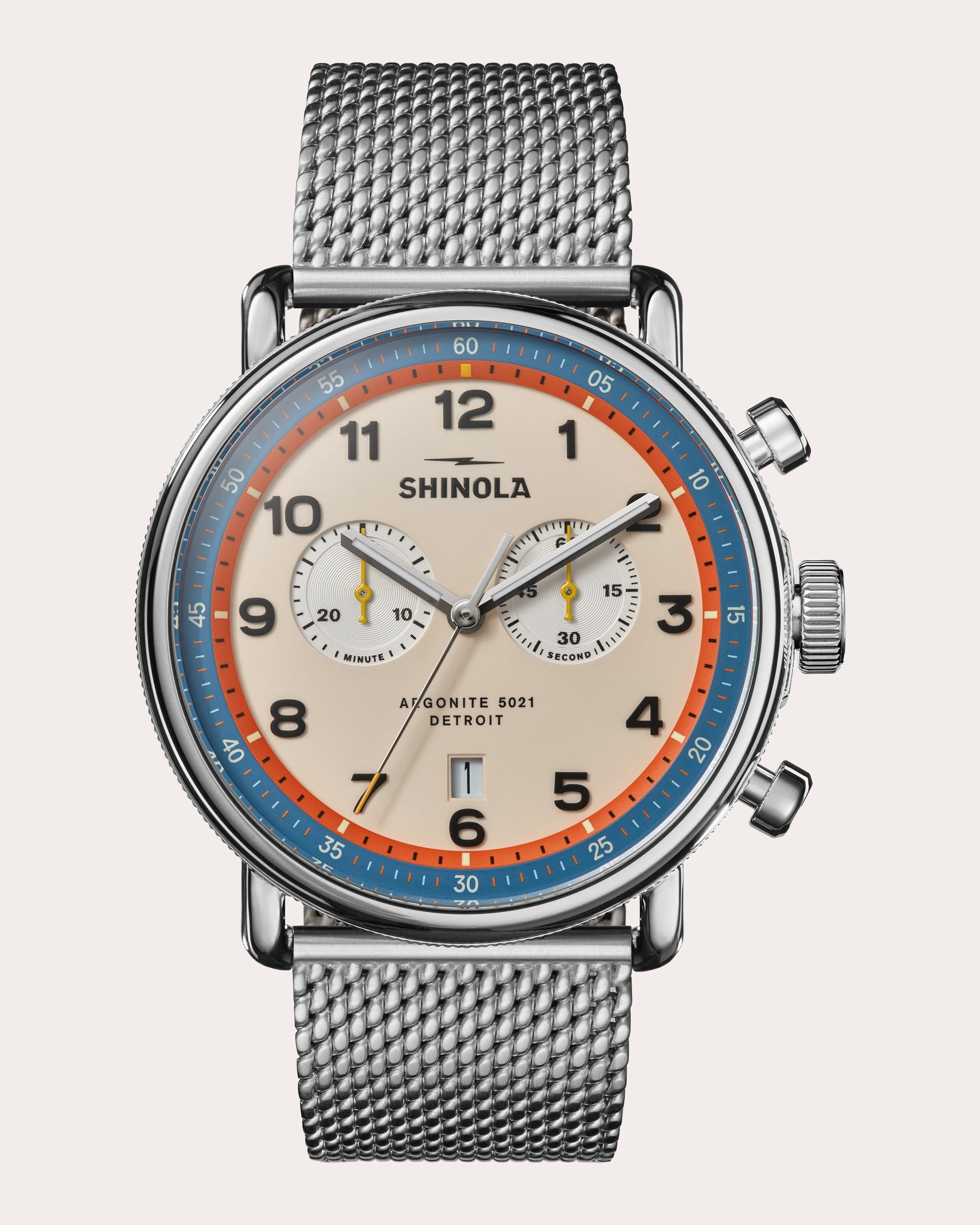 Men's Canfield C56 43mm Two-Eye Chronograph Watch