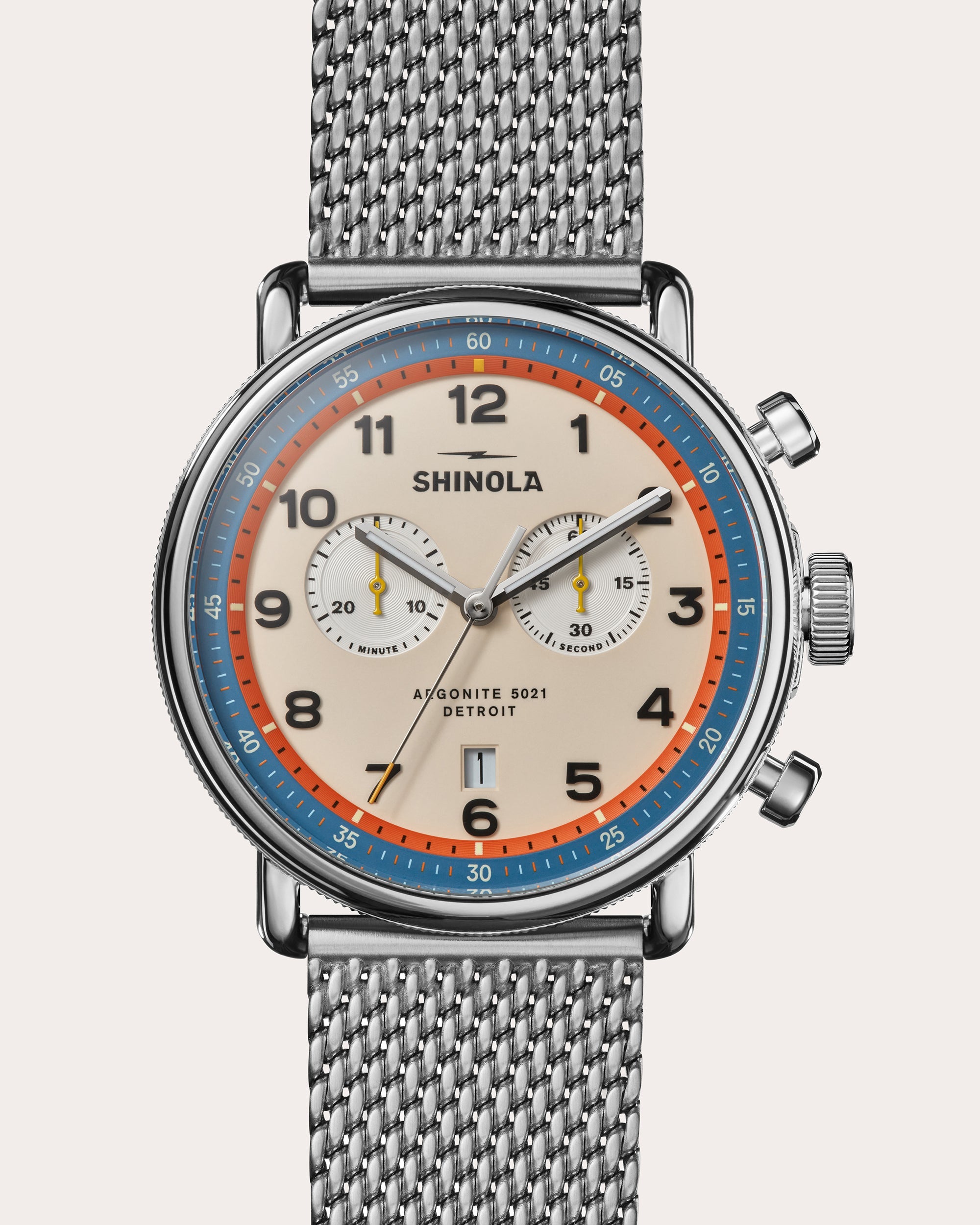 Men's Canfield C56 43mm Two-Eye Chronograph Watch