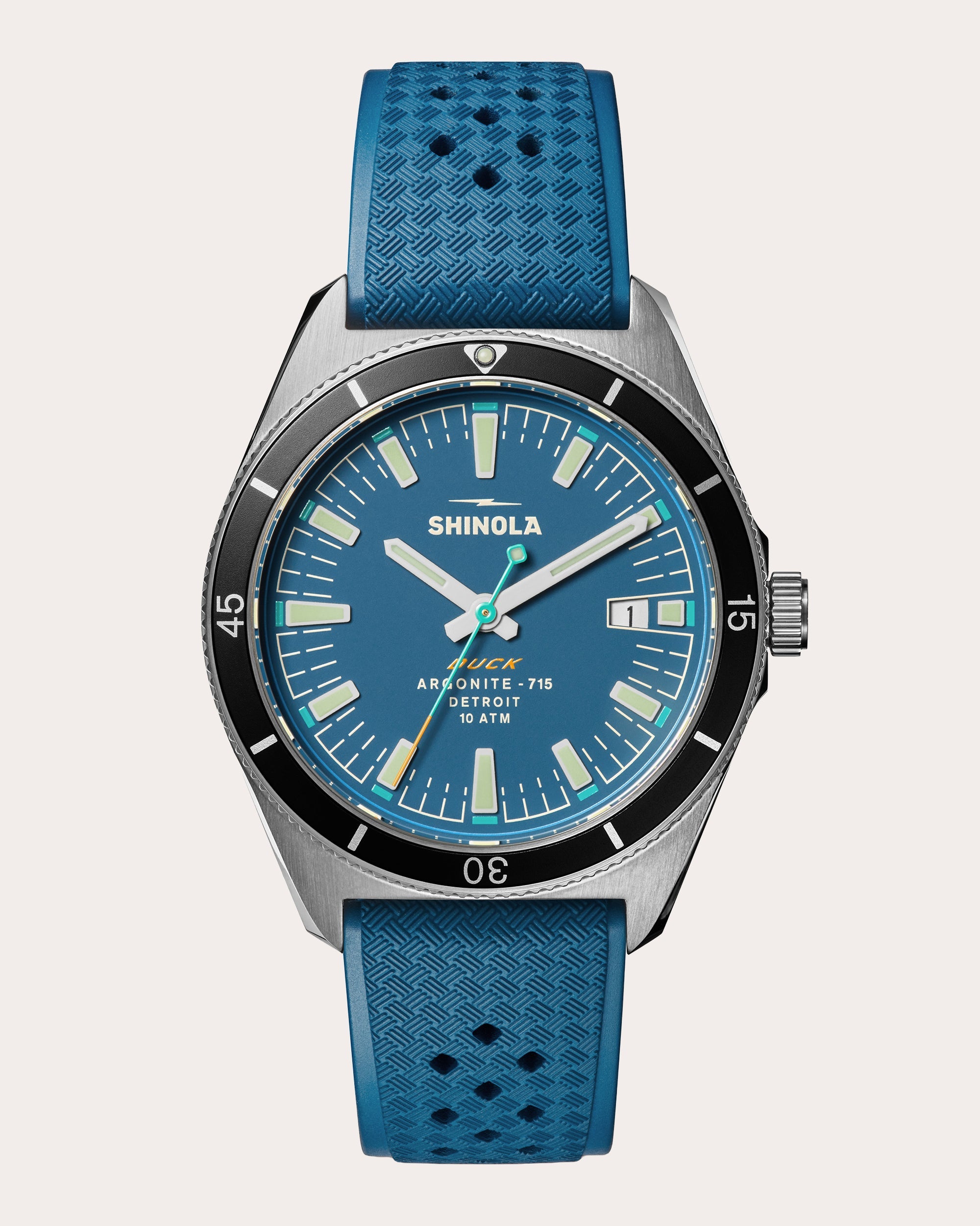 Men's Duck 40mm Rubber-Strap Watch