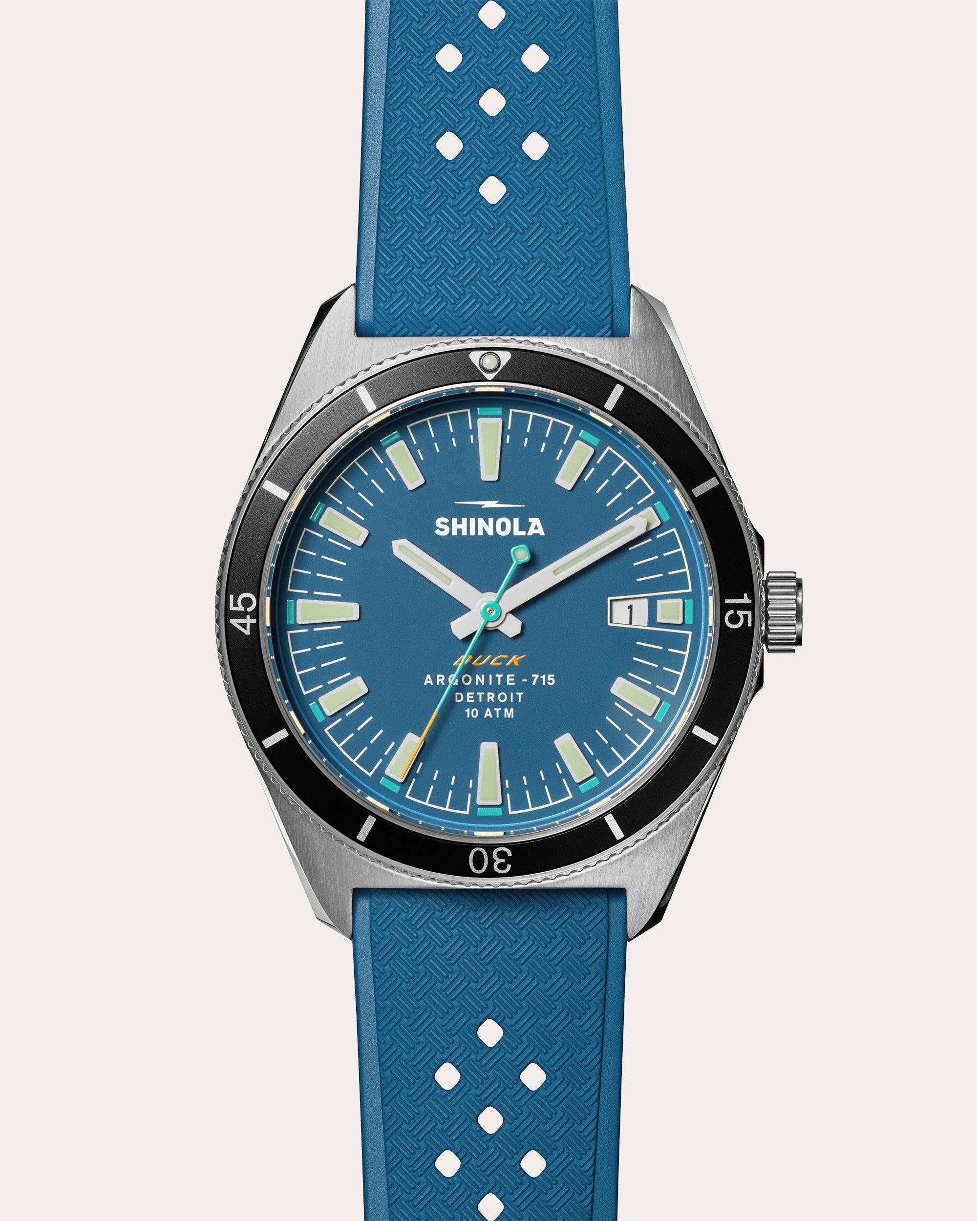 Men's Duck 40mm Rubber-Strap Watch
