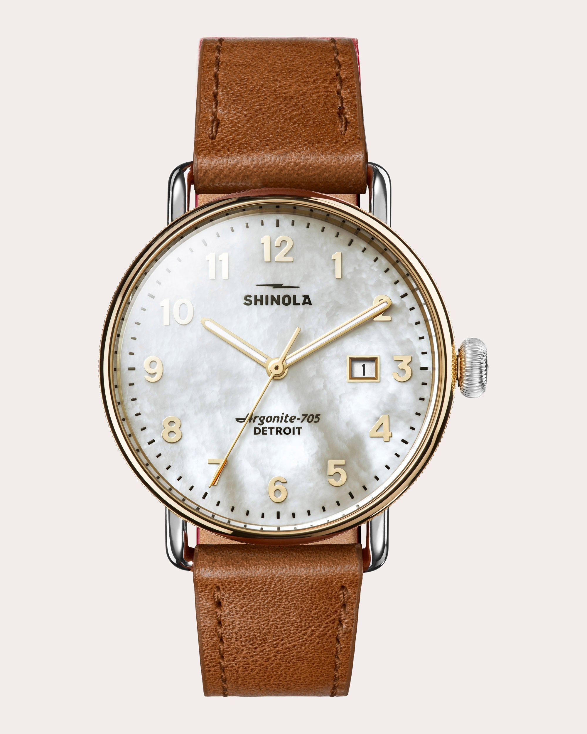 Mother of Pearl Canfield 38mm Leather Watch