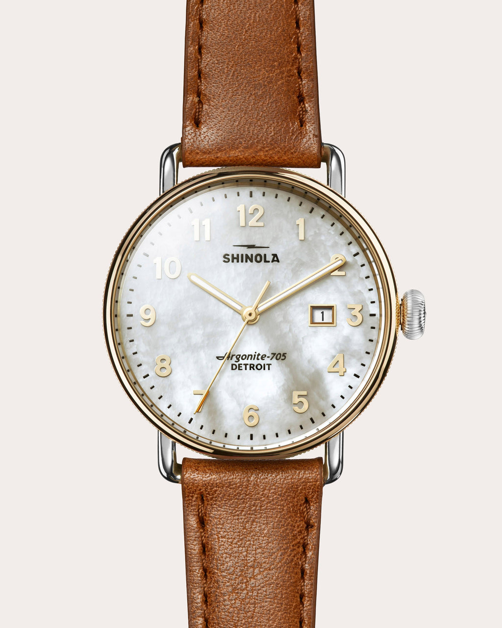 Mother of Pearl Canfield 38mm Leather Watch