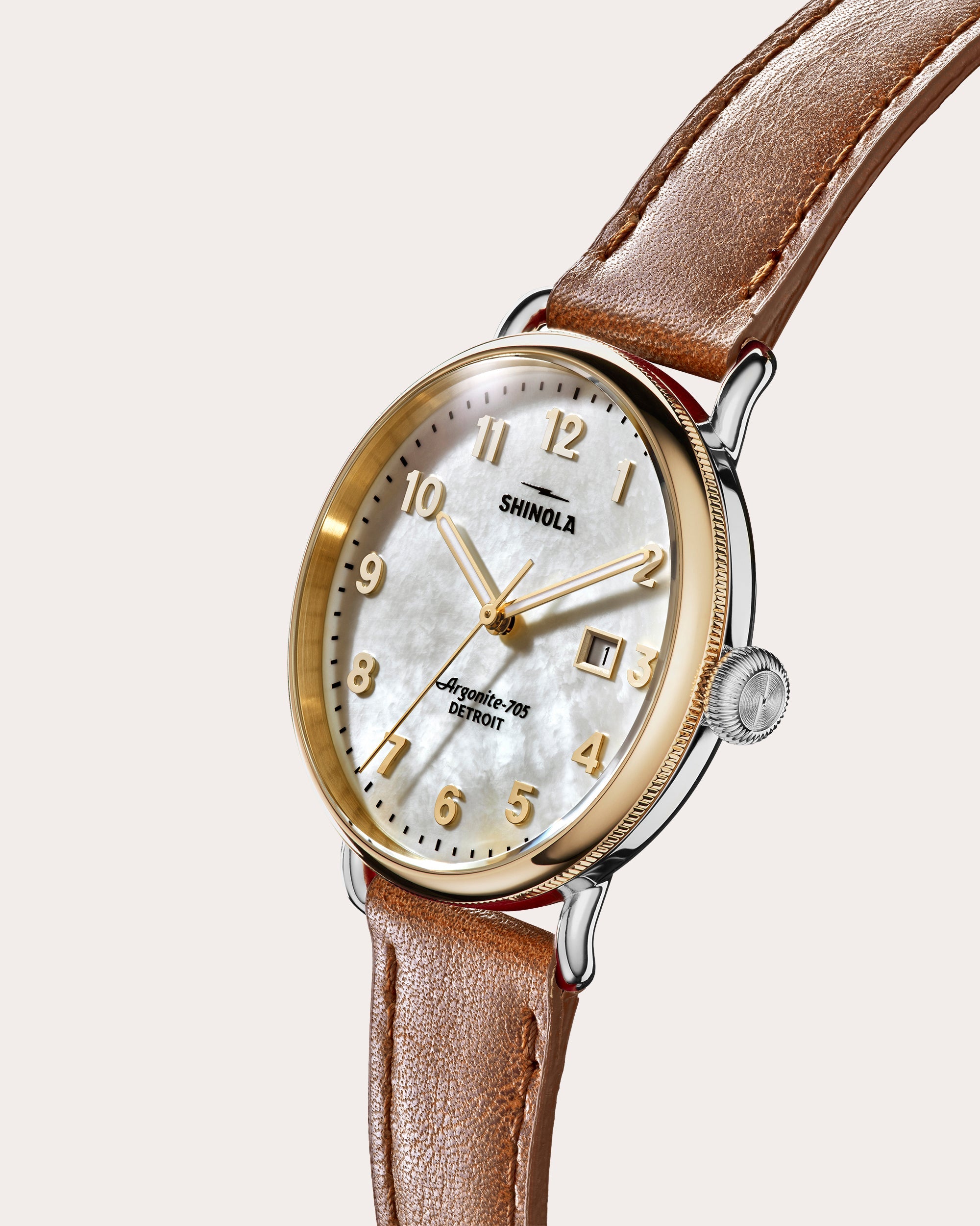 Mother of Pearl Canfield 38mm Leather Watch