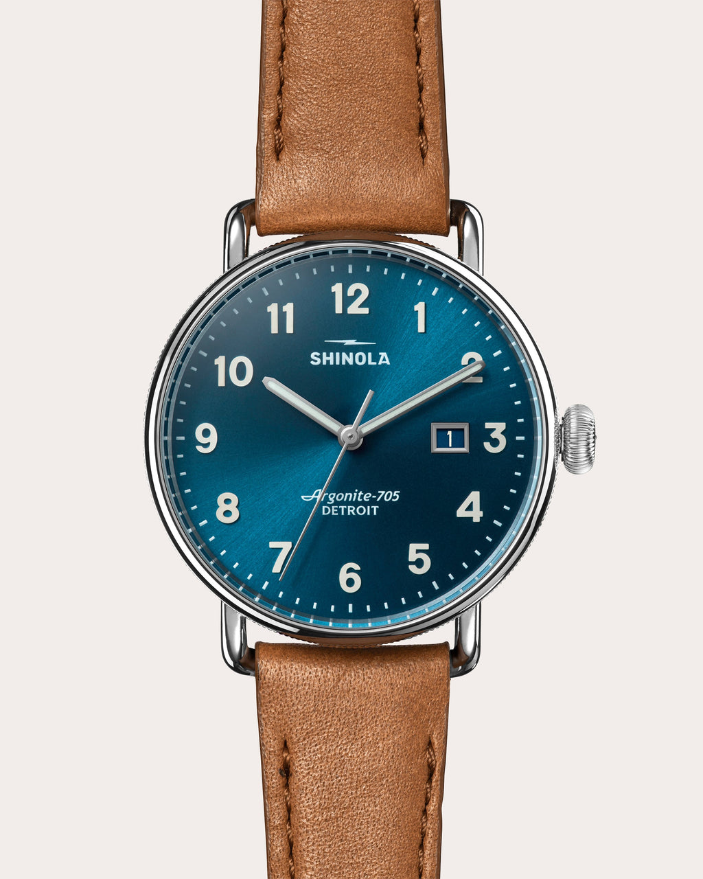 Canfield 38mm Leather-Strap Watch