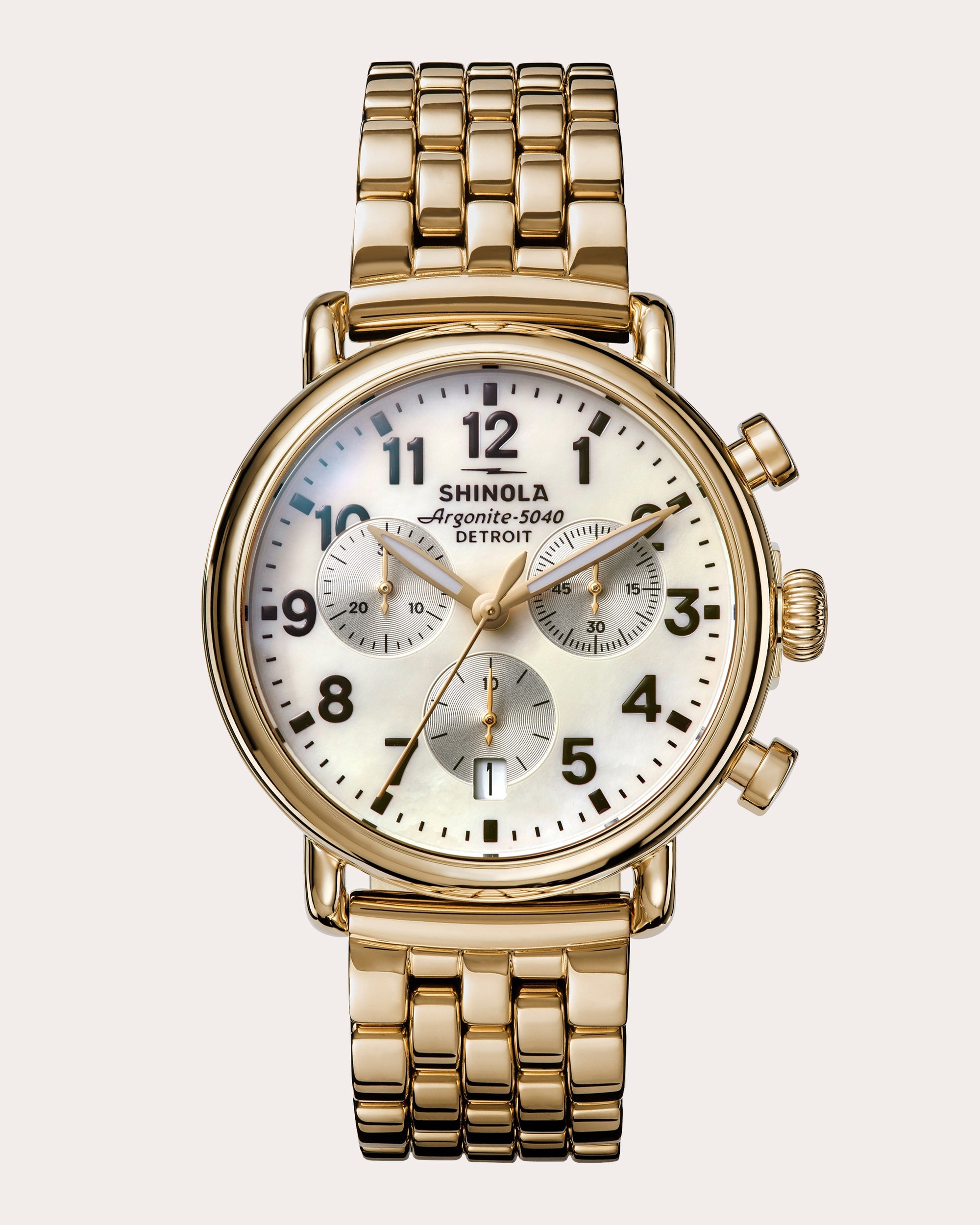 Runwell 37mm Three-Eye Chronograph Watch