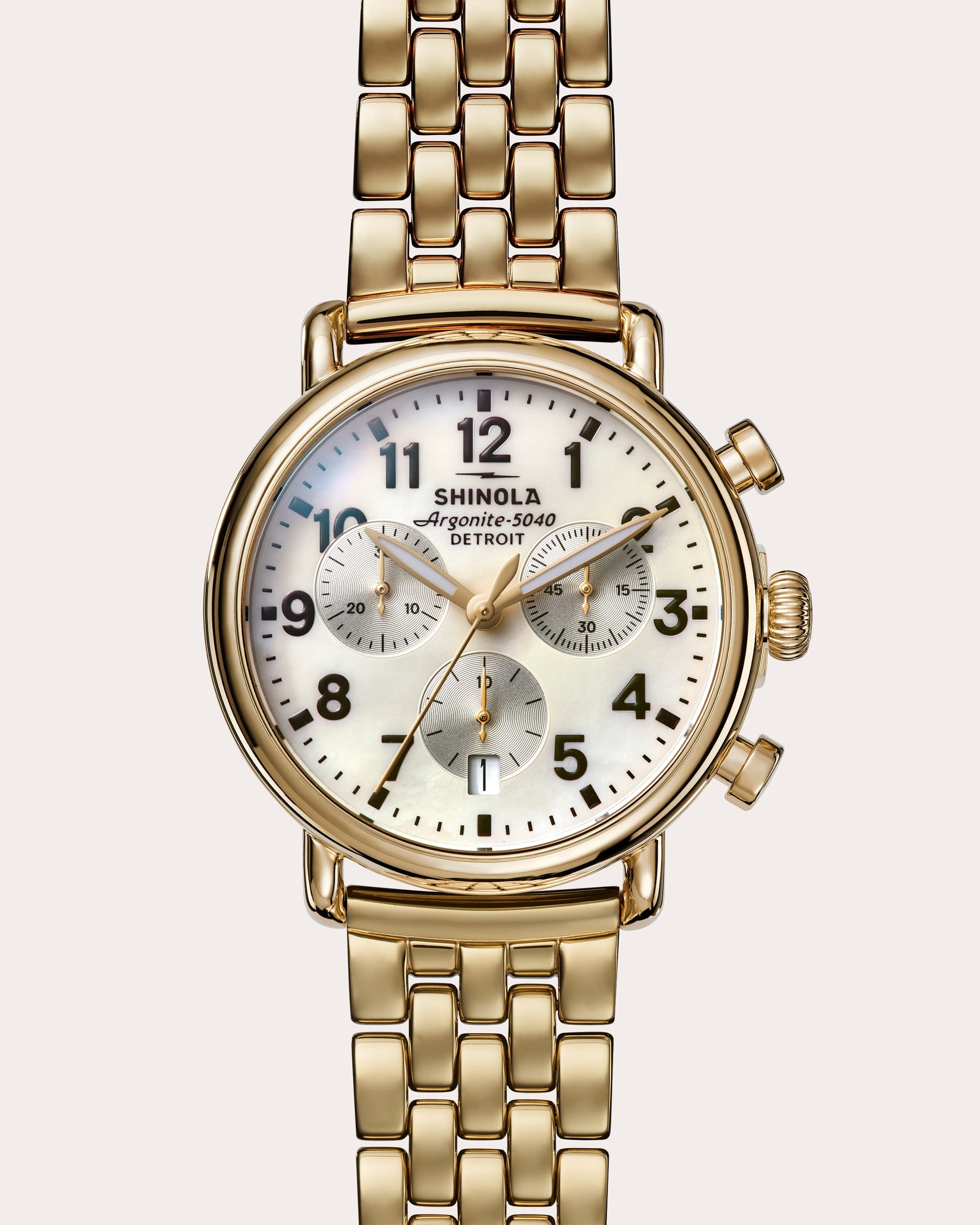 Runwell 37mm Three-Eye Chronograph Watch